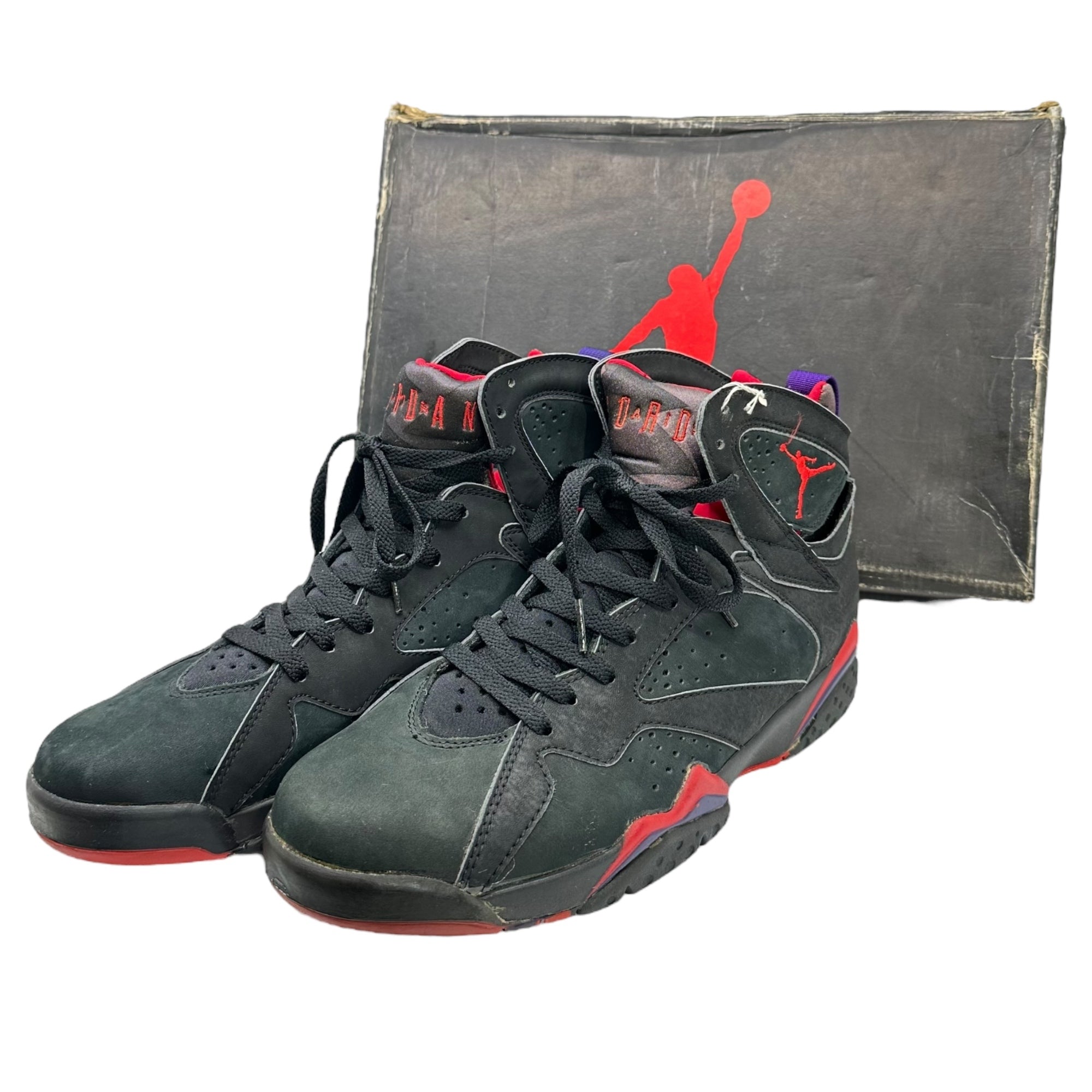 NIKE(ナイキ) 1992 Air Jordan 7 OG "Raptors" エアジョーダン7 オリジナル ラプターズ 130014-060 27.5cm ブラック×レッド×パープル 90's 90年代 ヴィンテージ ハイカット スニーカー 箱付