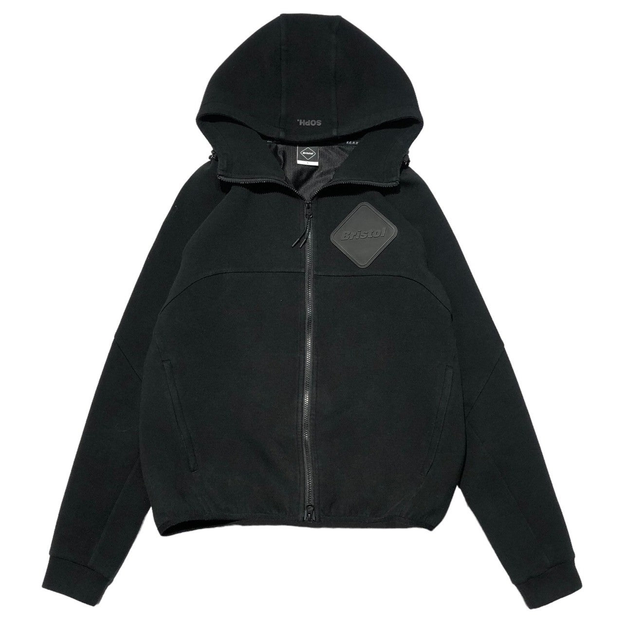 F.C.Real Bristol FCRB(エフシーレアルブリストル) VENTILATION HOODIE ベンチレーション フーディ FCRB-192003 L ブラック ジップ パーカー ロゴ
