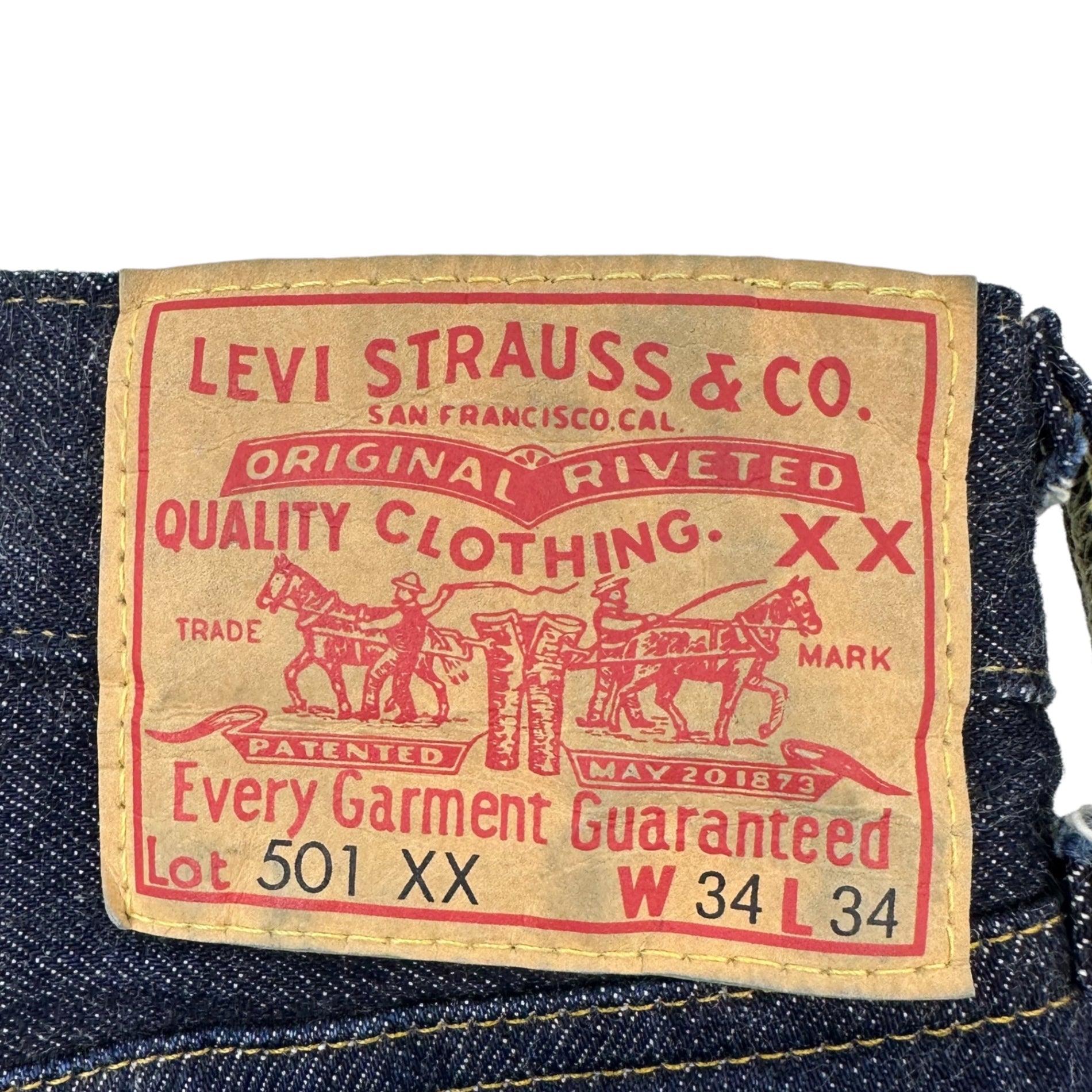 LEVI'S VINTAGE CLOTHING(リーバイスビンテージクロージング) 1955 501XX ORGANIC RIGID オーガニック コットン ストレート デニム パンツ 50155-0079 W34 L34 インディゴ