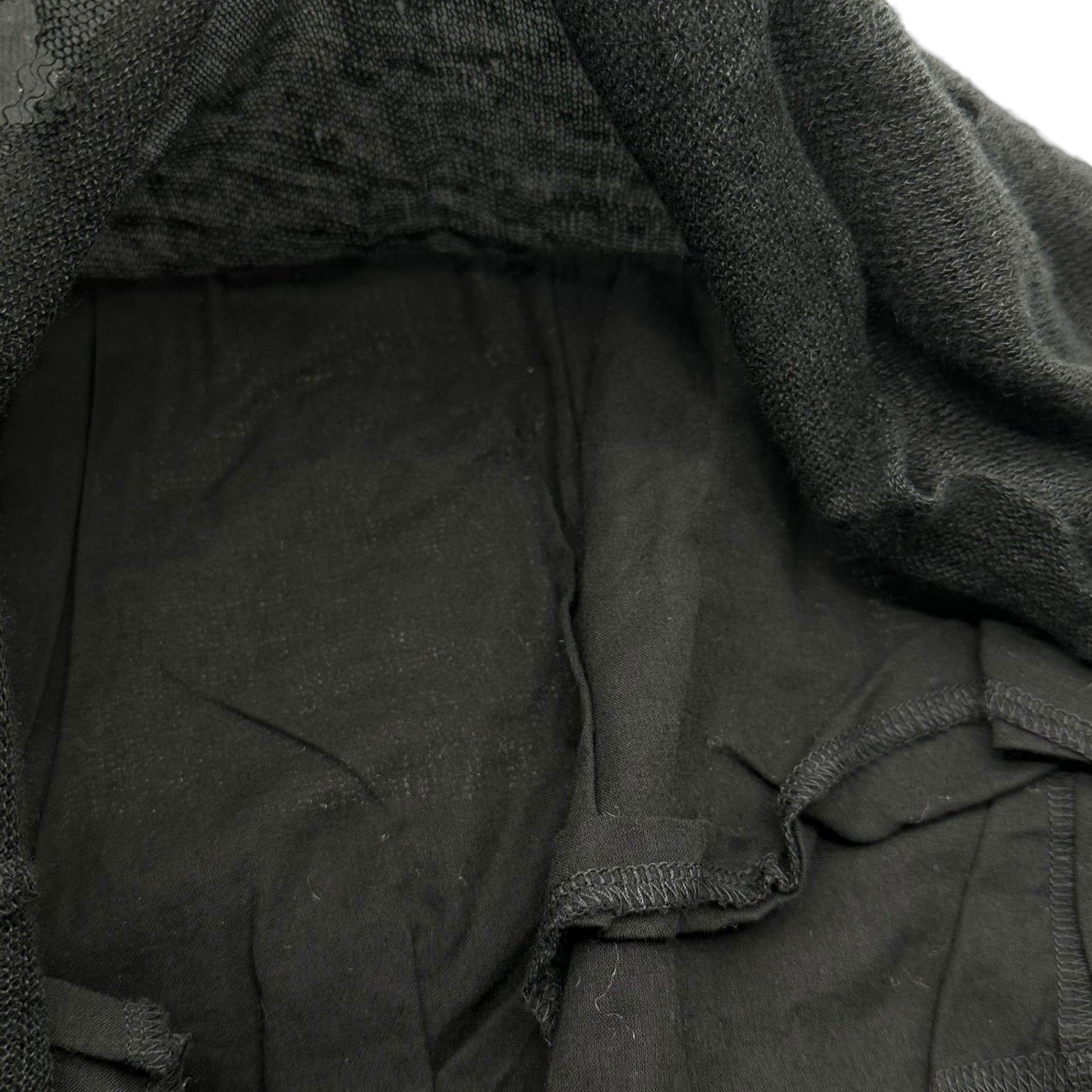 Y's(ワイズ) Layered Mesh Sleeveless T-Shirt レイヤード メッシュ ノースリーブ カットソー 3 ブラック リネン コットン