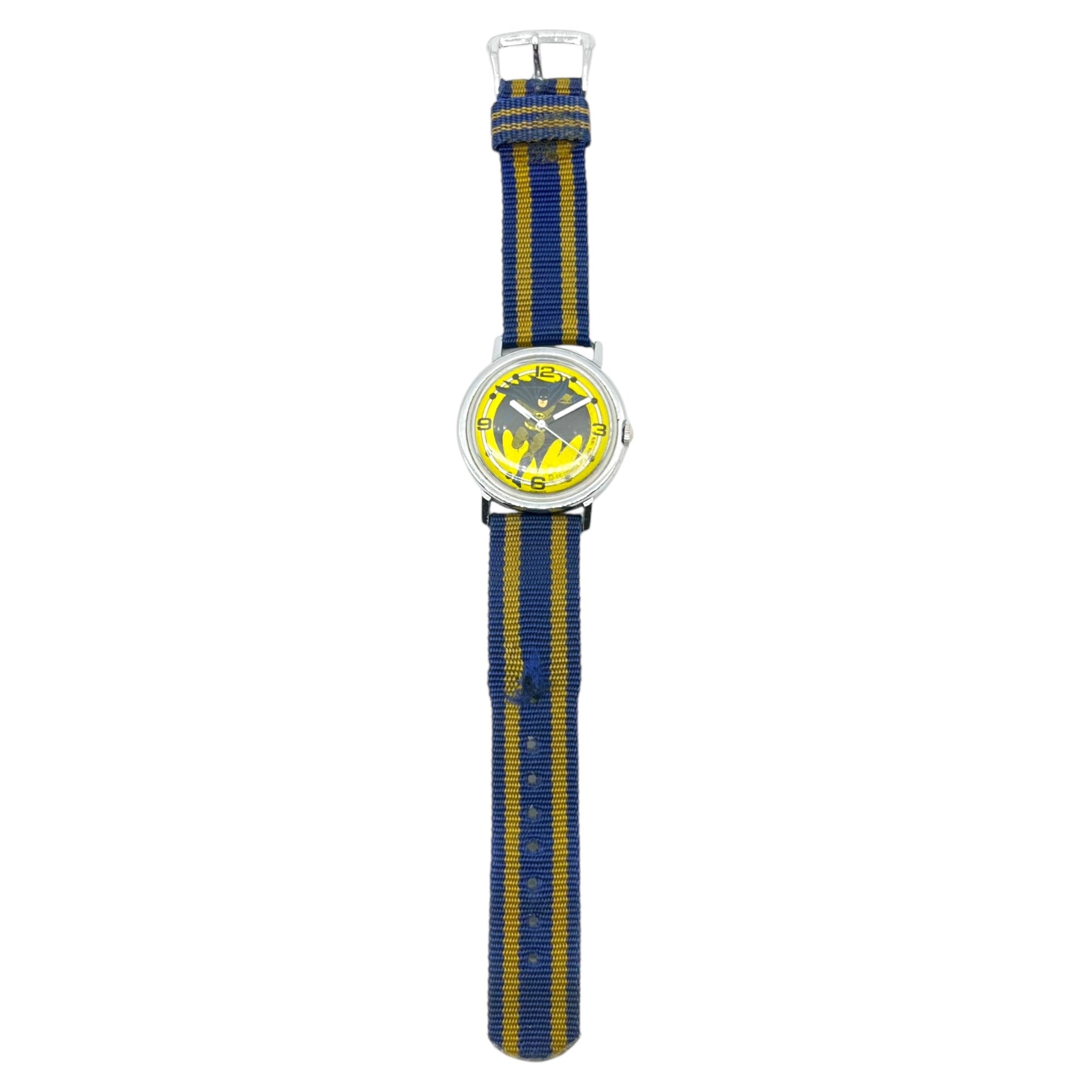 VINTAGE(ヴィンテージ) 70's batman manual winding watch バットマン 手巻き 腕時計 レトロ ヴィンテージ イエロー 年代物の為、全体的に傷有