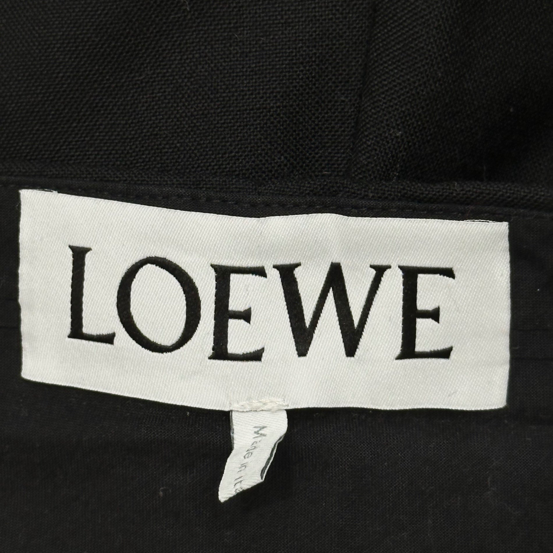 LOEWE(ロエベ) Side Yellow Wide-Leg Wool Slacks サイド イエロー ワイドバギー ウール スラックス S359Y04X30 38(M程度) ブラック×イエロー