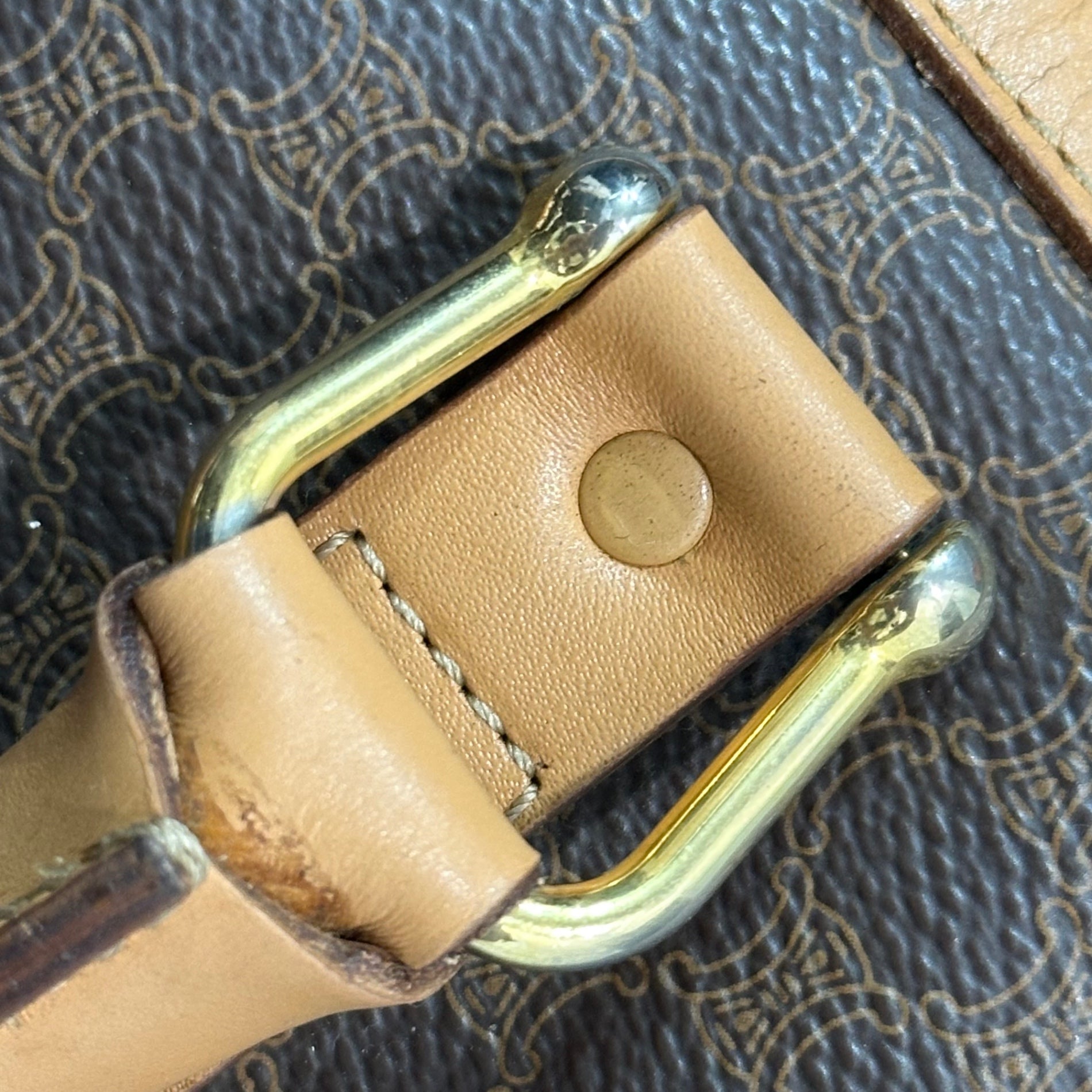 CELINE(セリーヌ) Macadam Pattern Mini Boston Bag マカダム柄 ミニ ボストン バッグ M13 ベージュ ヴィンテージ OLD
