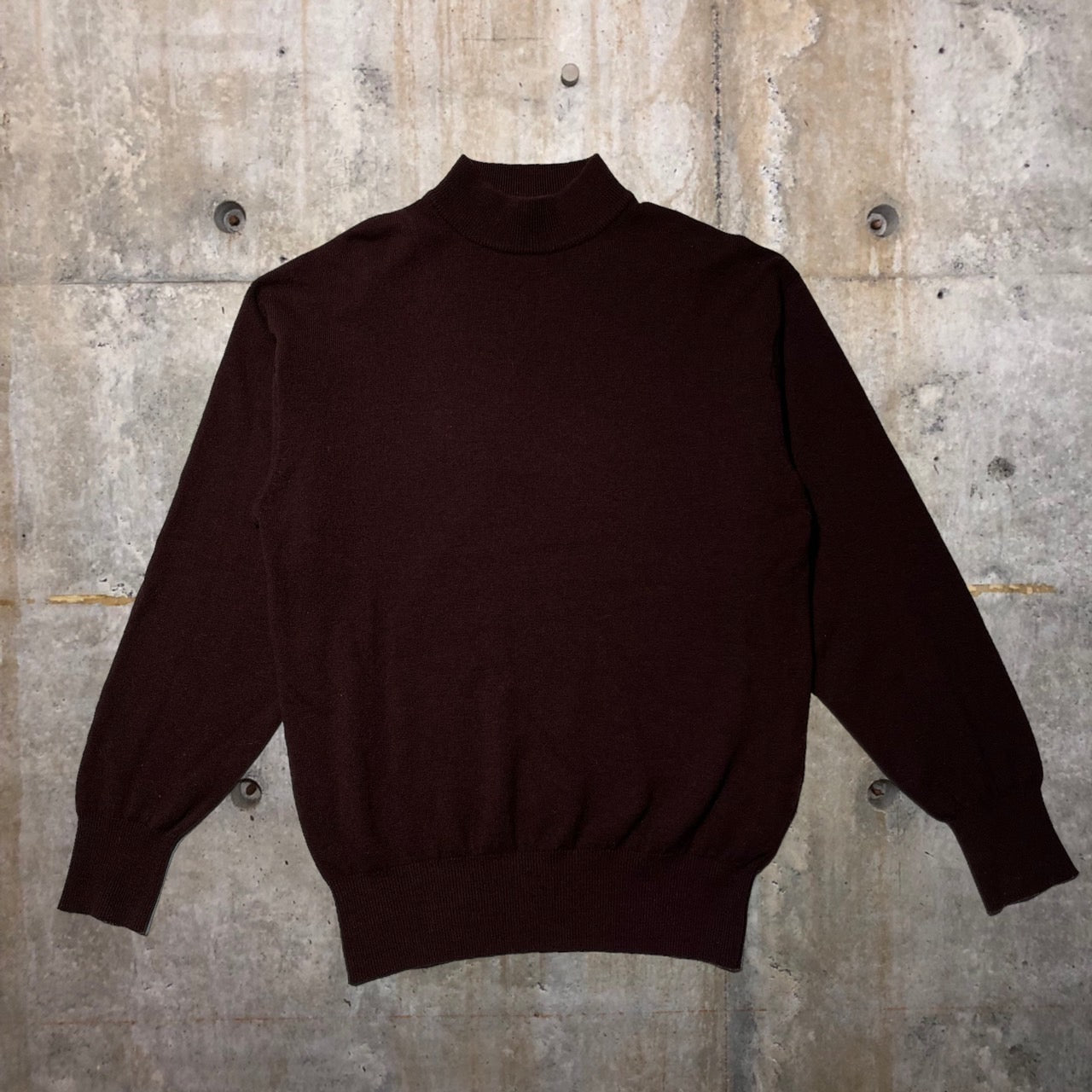 COMME des GARCONS HOMME(コムデギャルソンオム) 90'sモックネックオーバーサイズニット HN-050030 表記なし(L程度) ボルドー AD1991 田中オム