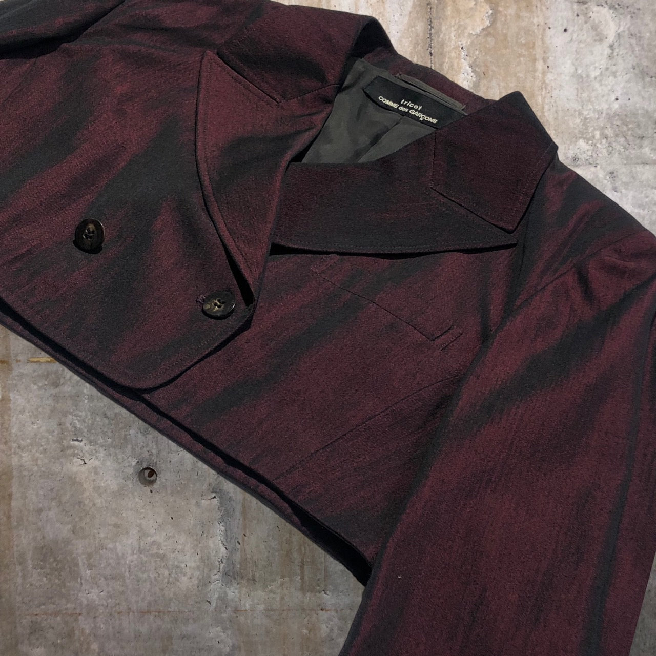 tricot COMME des GARCONS(トリココムデギャルソン) ショートダブルジャケット 表記無し(メンズM程度) レッド