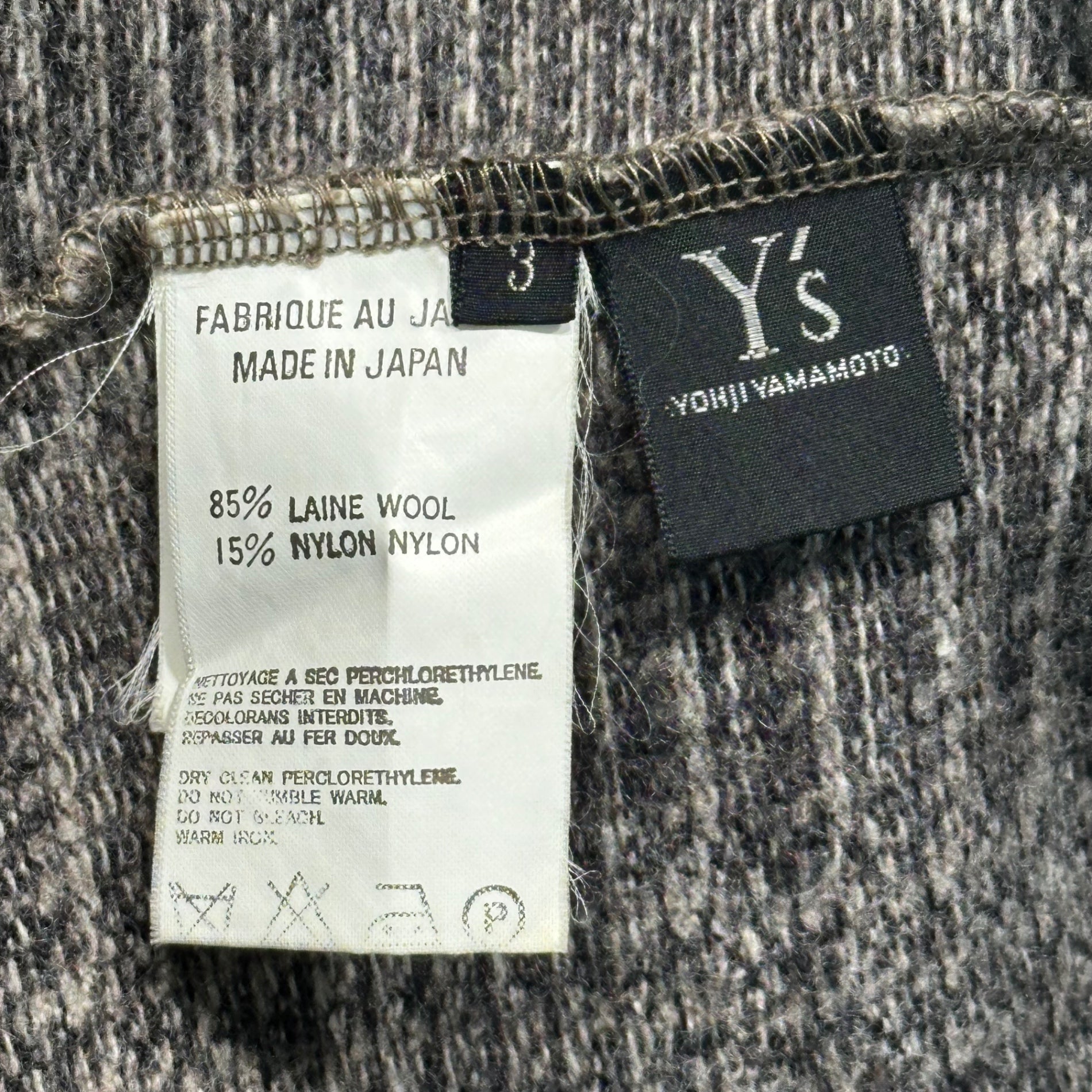 Y's(ワイズ) Houndstooth Pattern Layered Knit Sleeveless Blouse 千鳥柄 レイヤード ニット ノースリーブ ブラウス YT-T23-942 3 ベージュ×ブラウン