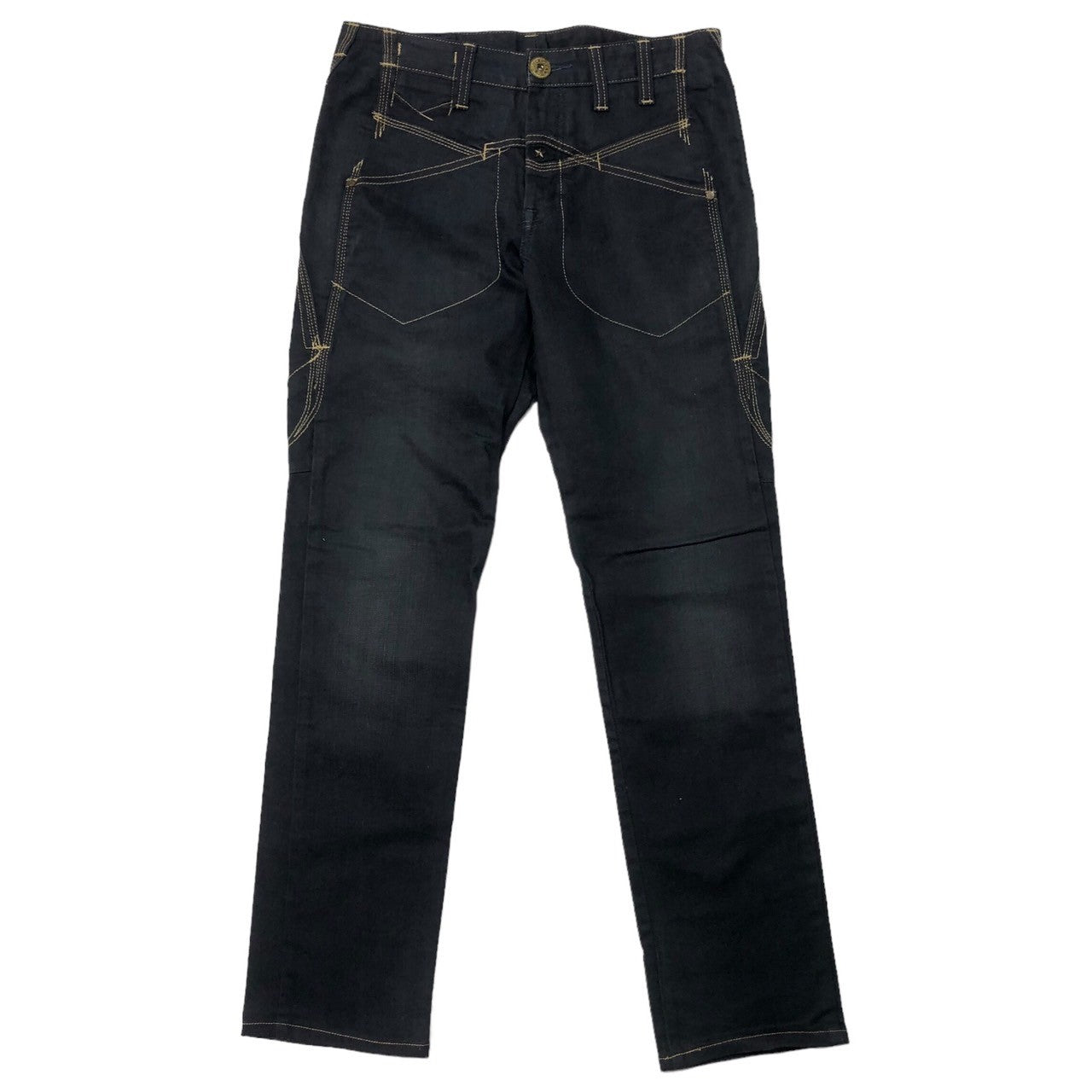 MARITHE FRANCOIS GIRBAUD(マリテフランソワジルボー) 00s stitch denim pants/ステッチデニムパンツ M7-1347 M インディゴ