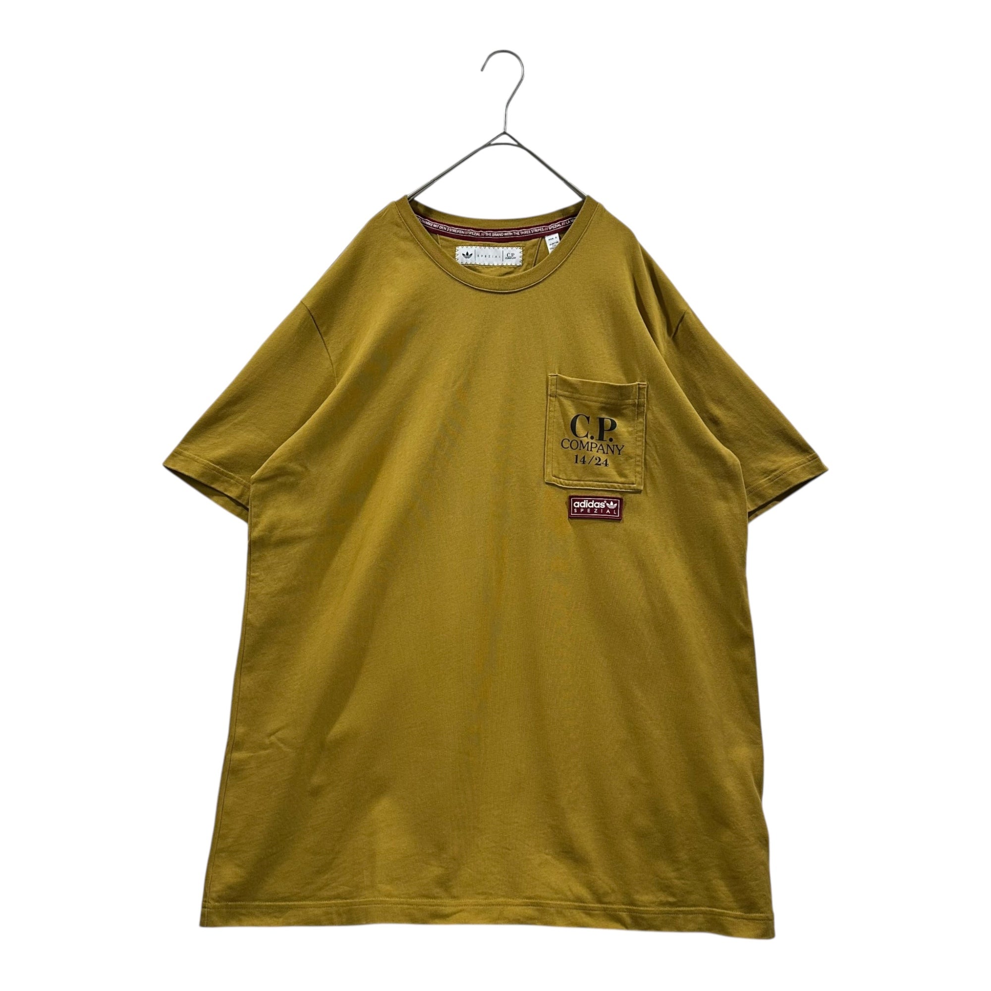 C.P. Company x adidas(シーピーカンパニー × アディダス) CP SPZL POCKET TEE PREBRO スペツィアル ポケット Tシャツ JE8670 JPN3XL マスタード