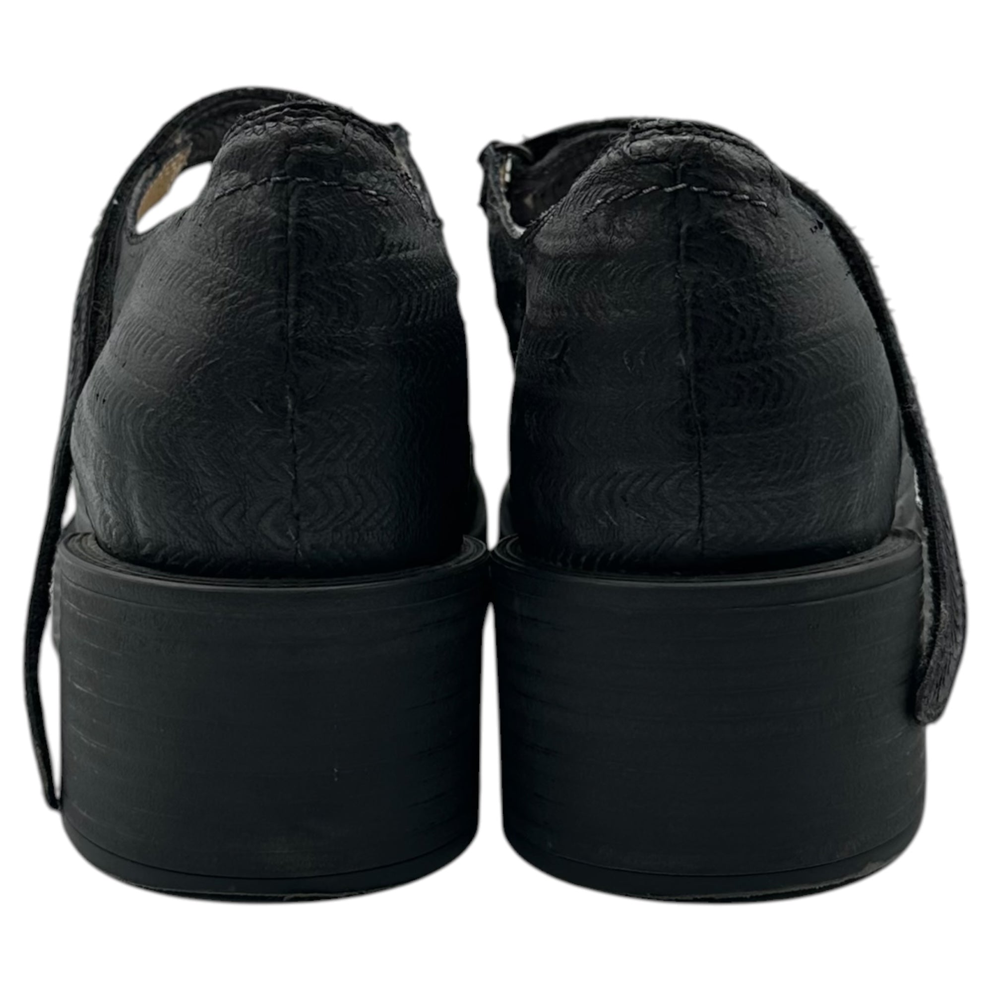 MM6 Maison Margiela(エムエムシックス) 24SS ”Sample product” Embossed Leather Mary Jane Shoes サンプル品 型押しレザー メリージェーン シューズ 43(28cm程度) ブラック ソルド品