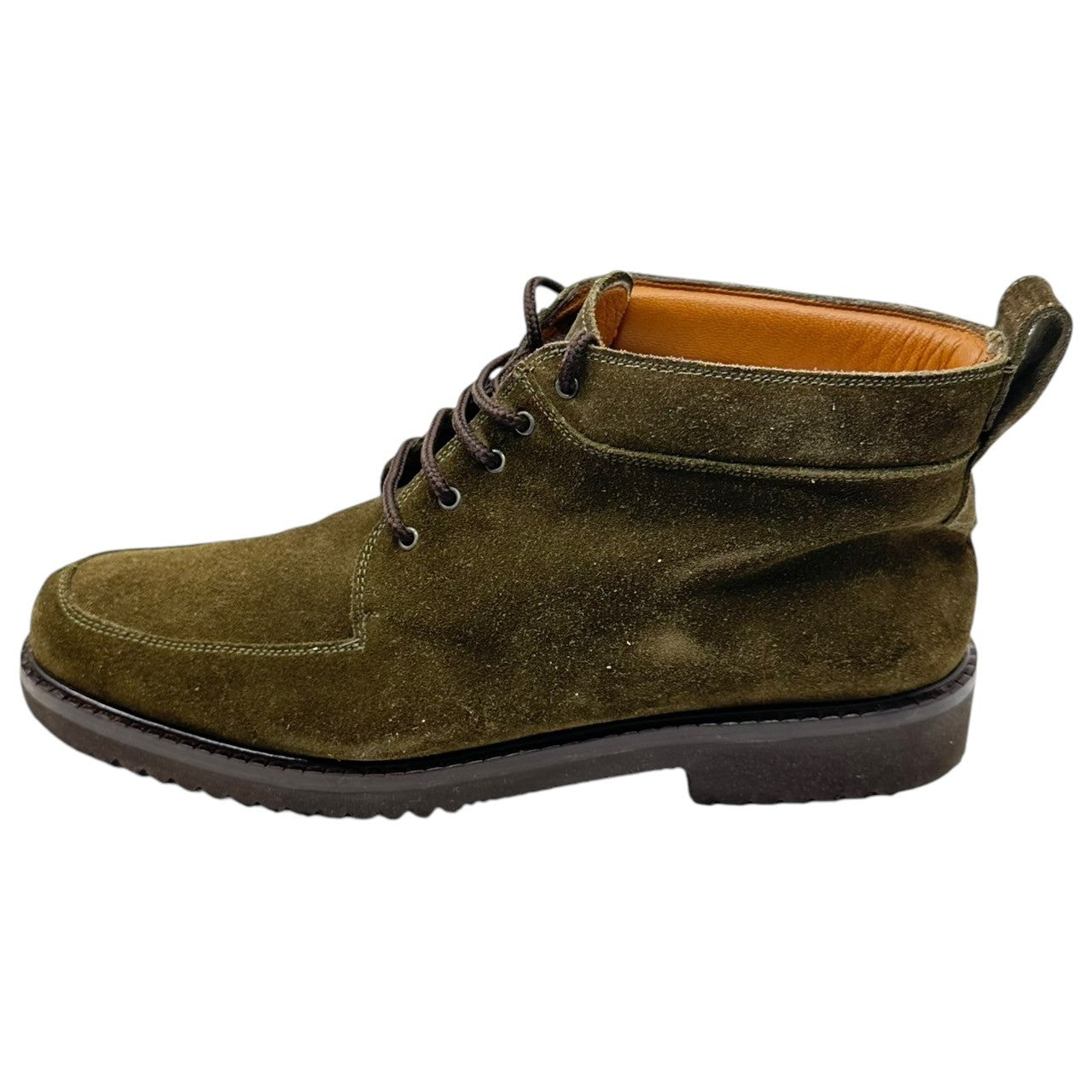 Salvatore Ferragamo(サルヴァトーレフェラガモ) SPORTS Suede leather chucker boots スウェード レザー チャッカー ブーツ 0372 7(24cm程度) ブラウン レザー シューズ