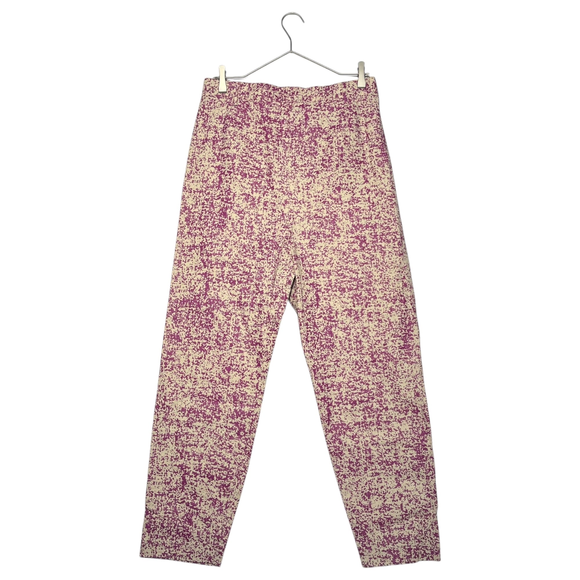 Vivienne Westwood ANGLOMANIA(ヴィヴィアンウエストウッドアングロマニア) Mosaic camo tuck slim pants モザイクカモ タック スリム パンツ 15-01-742010 40(L) グレー×パープル