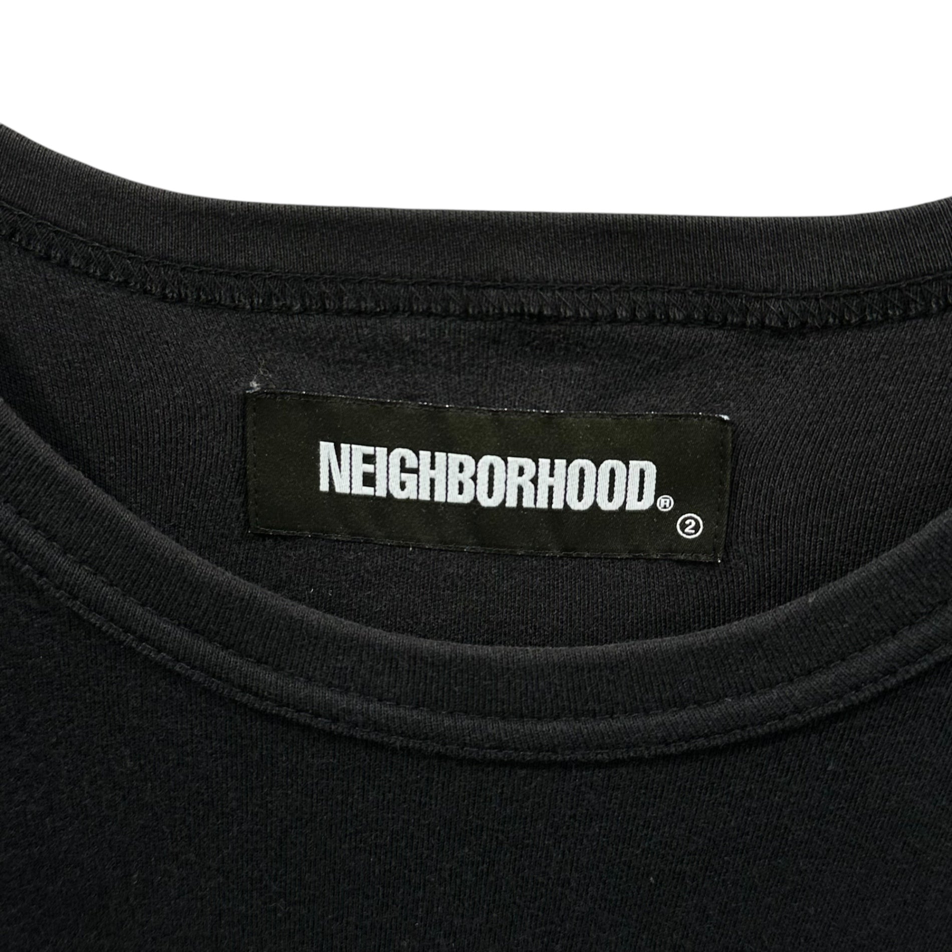 NEIGHBORHOOD(ネイバーフッド) 20ss One-point logo long-sleeved T-shirt ワンポイント ロゴ 長袖 Tシャツ 202lNH-CSM01 S ブラック