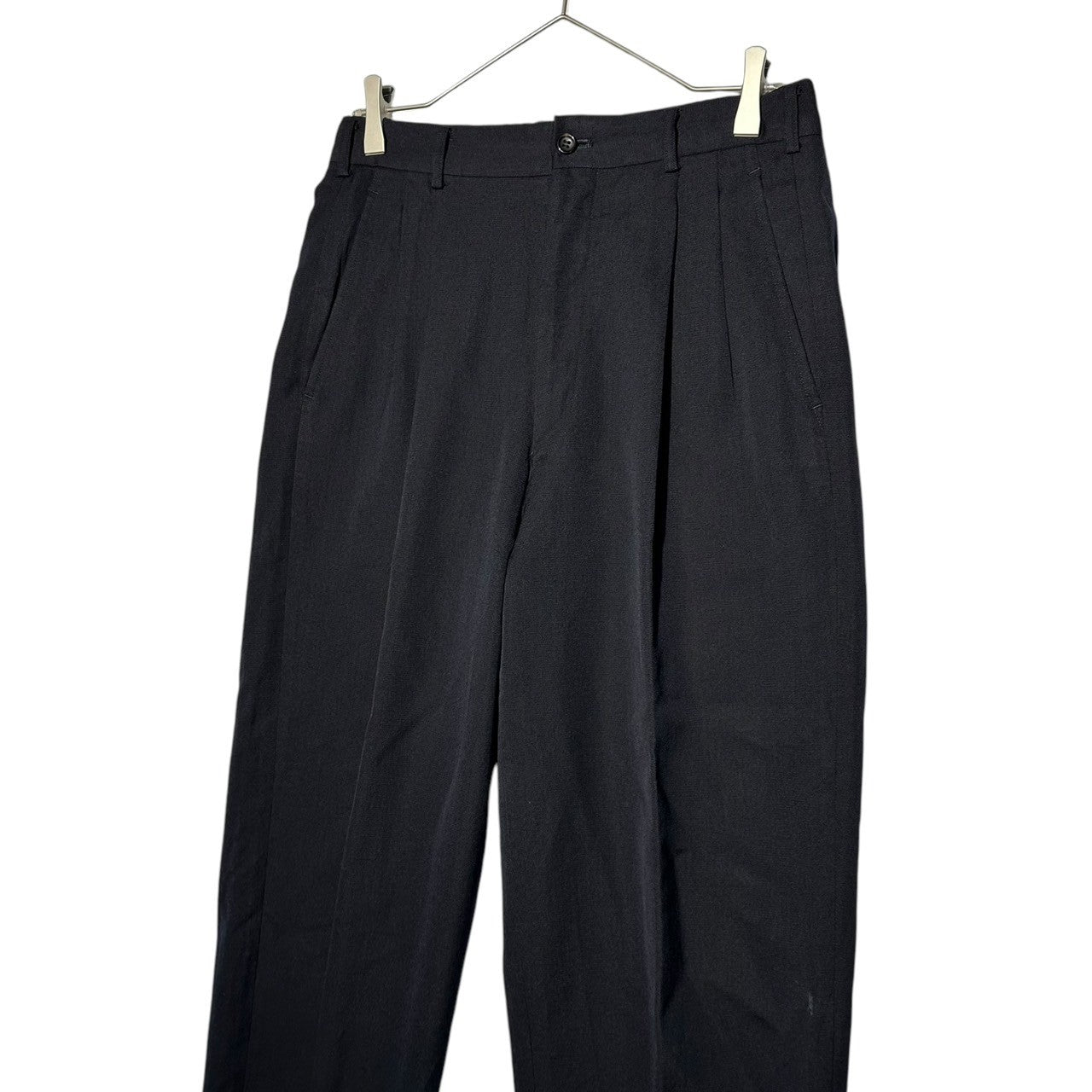 COMME des GARCONS HOMME(コムデギャルソンオム) 80's wide tapered slacks pants 80年代 ワイド テーパード スラックス パンツ S ブラック