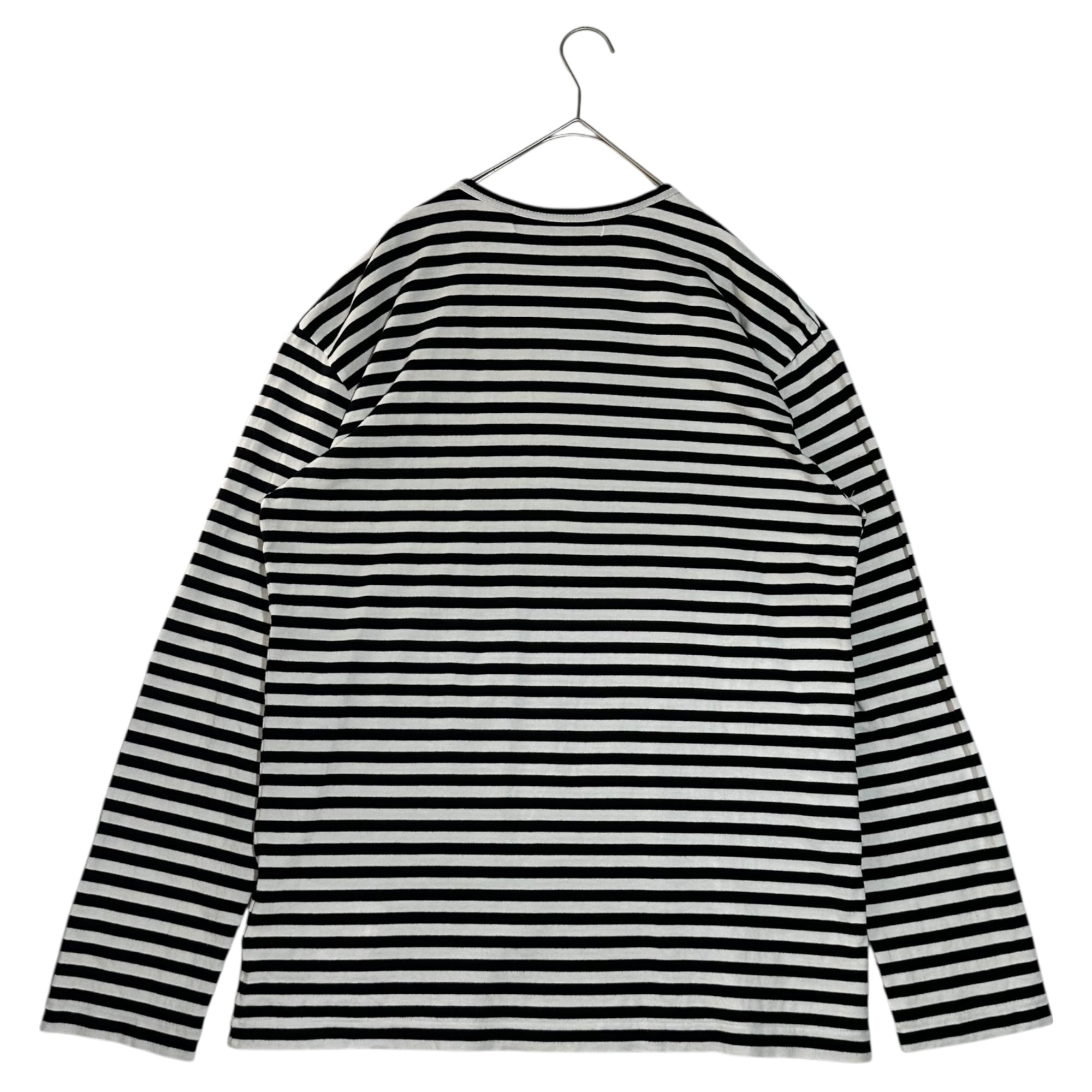 PLAY COMME des GARCONS(プレイコムデギャルソン) 24SS Unisex Border Long Sleeve T-Shirt BLACK/WHITE ユニセックス ボーダー 長袖 Tシャツ AX-T164 XXL ホワイト×ブラック カットソー