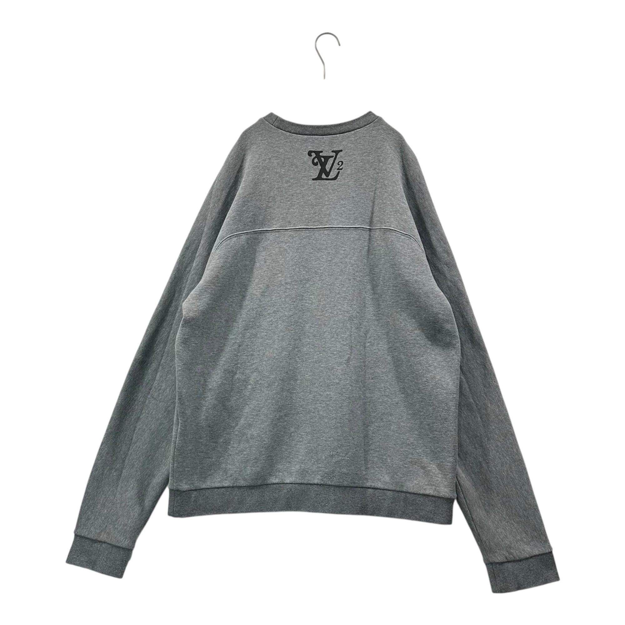 LOUIS VUITTON × NIGO(ルイヴィトン × ニゴー) 20AW Printed Crew Neck Sweatshirt プリント クルーネック スウェット VCCM09 XL グレー×ブラック コラボアイテム