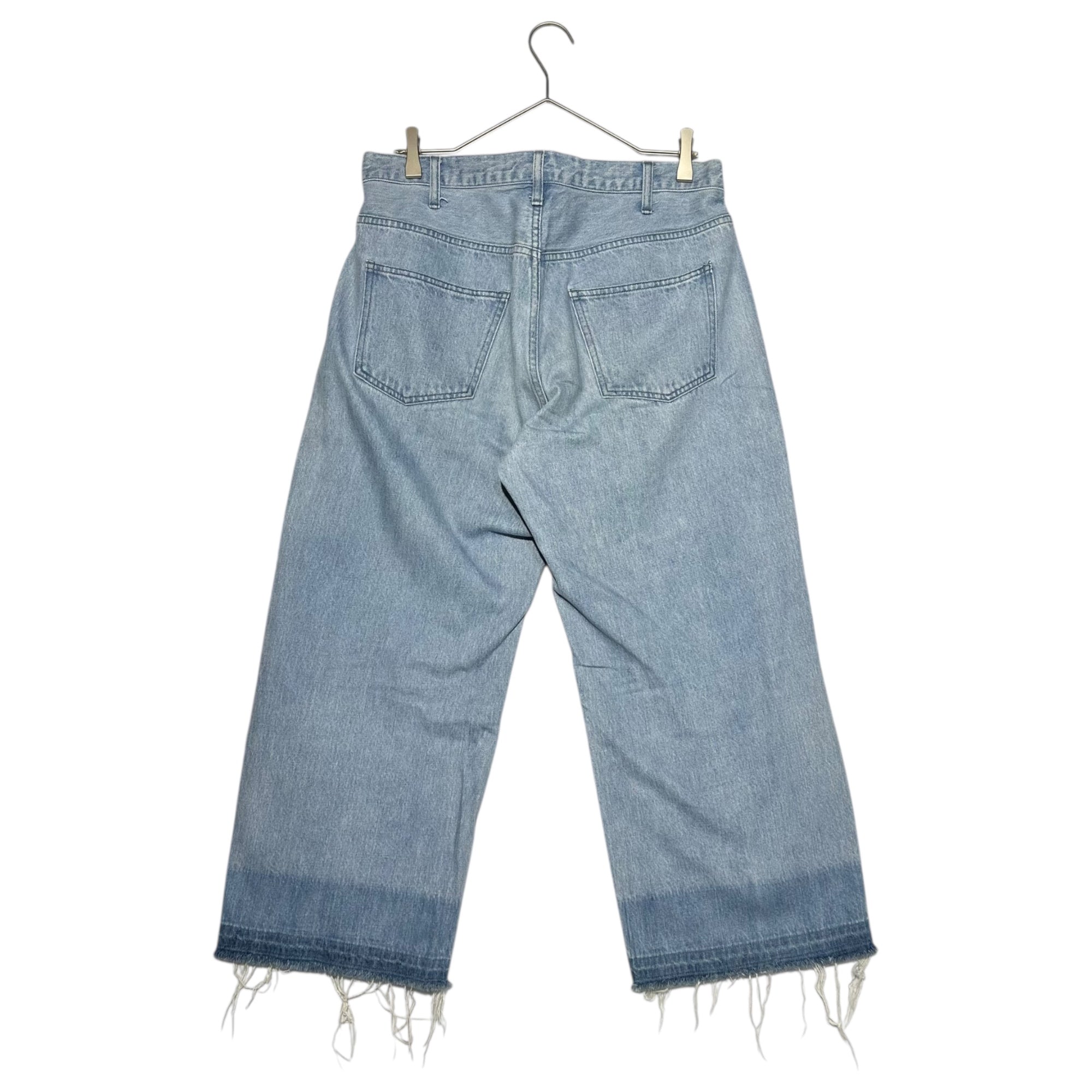 UNUSED(アンユーズド) Cut Off 13oz Wide Denim カット オフ ワイド デニム パンツ UW0477 表記無(XL程度) ライトインディゴ バギー