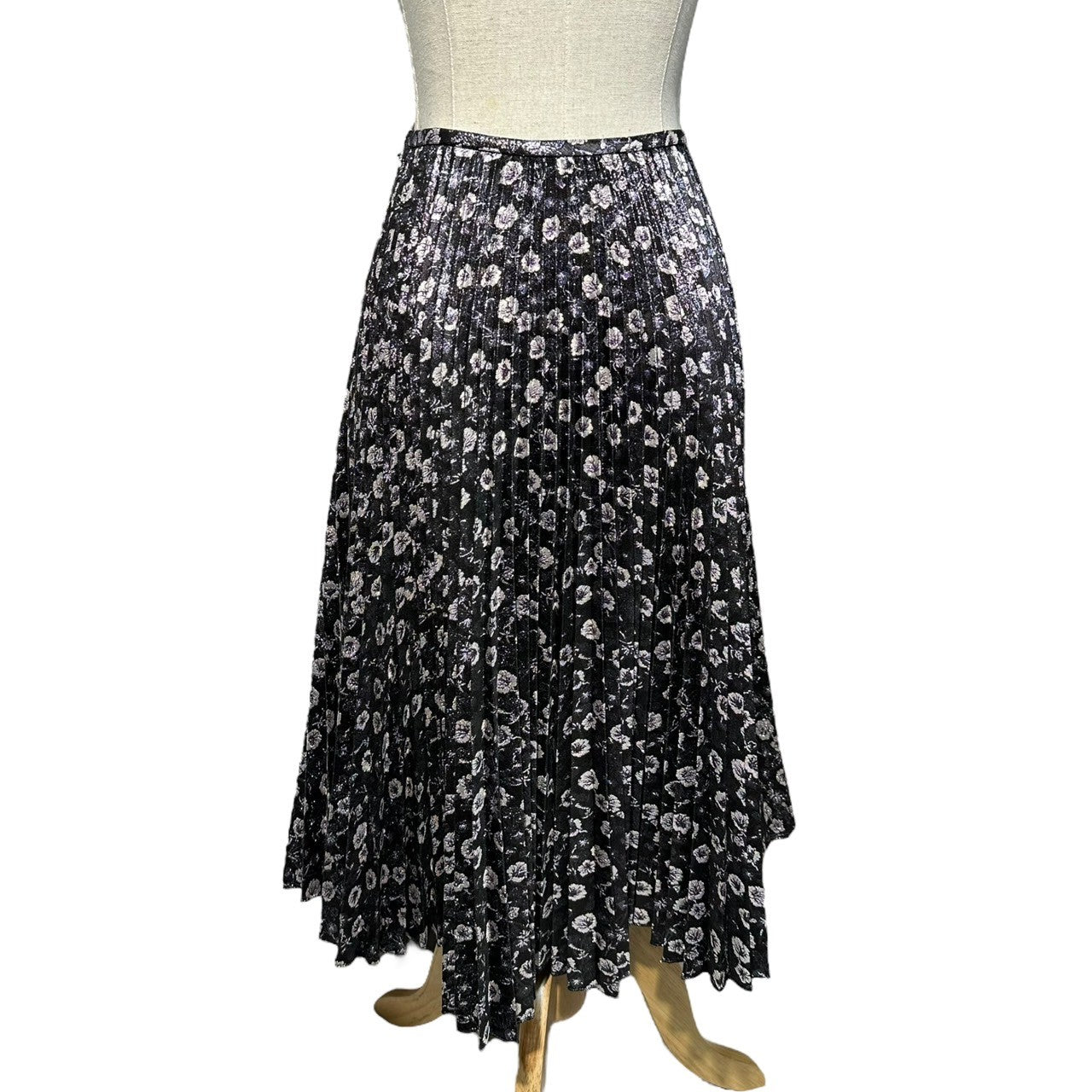 PRADA(プラダ) 18SS Lame pleated jacquard skirt ラメ プリーツ ジャガード スカート P166N 36(S程度) ブラック×シルバー