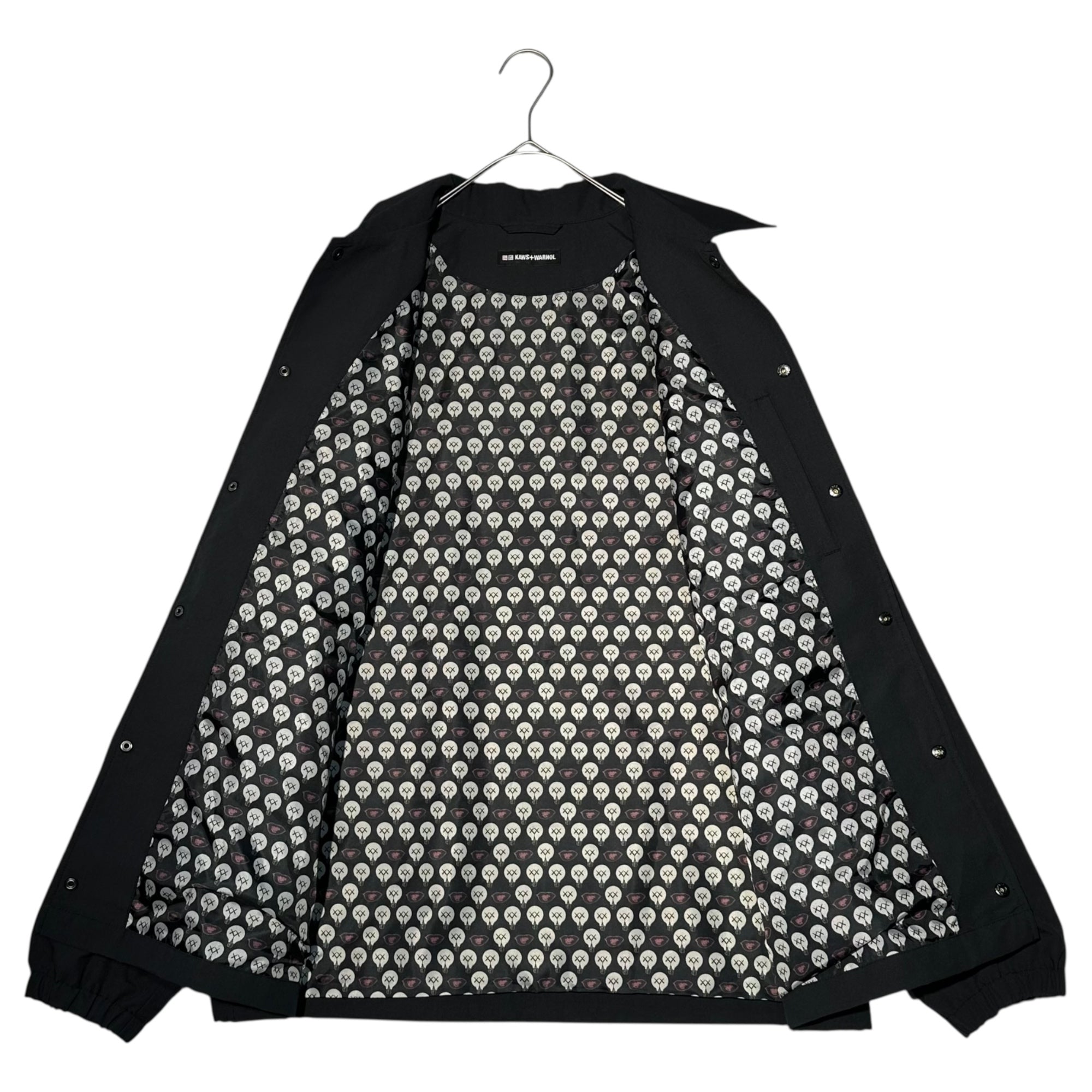 UNIQLO×KAWS×Warhol(ユニクロ×カウズ×アンディーウォーホル) Collaboration Water-Repellent Coach Jacket コラボ はっ水コーチジャケット L ネイビー