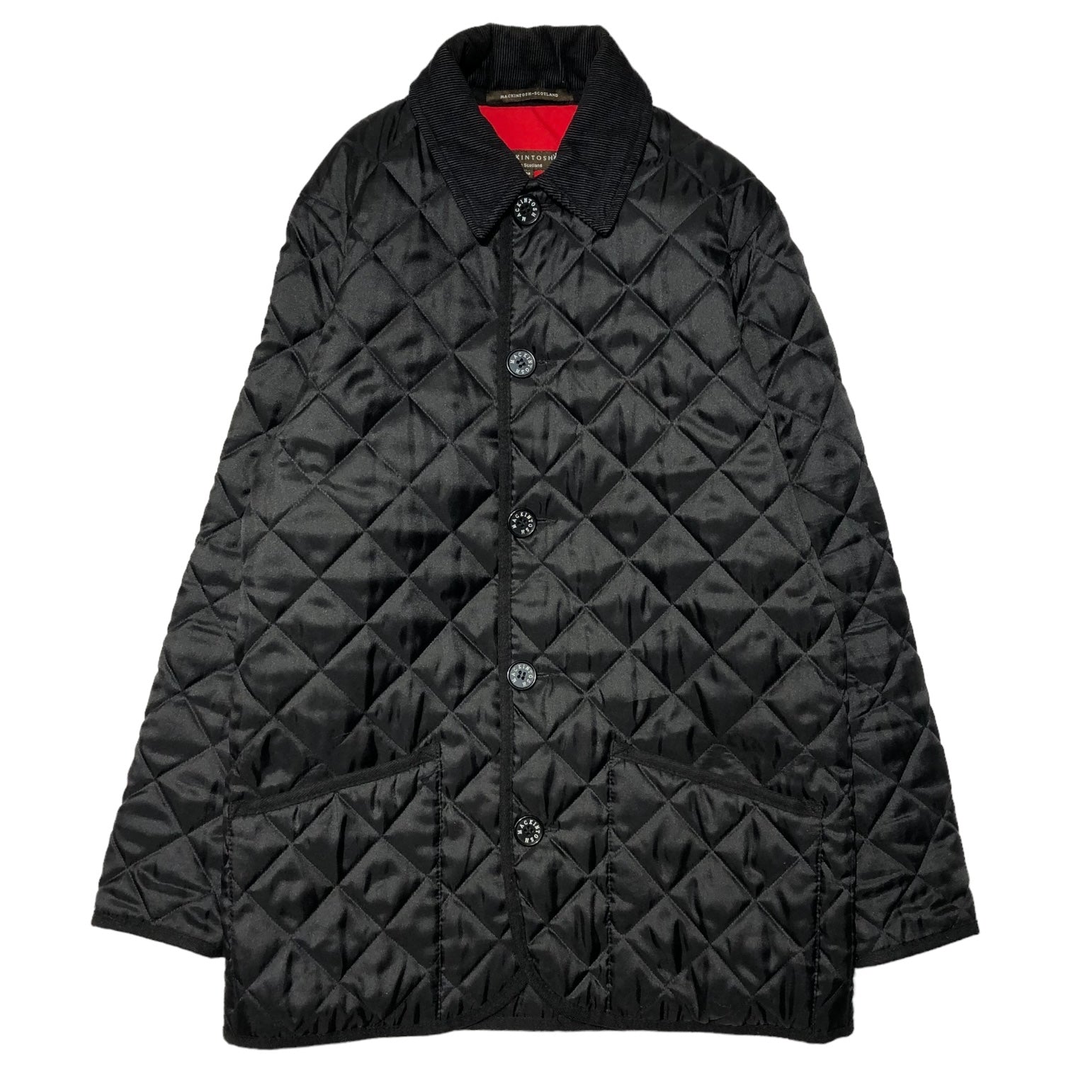 MACKINTOSH(マッキントッシュ) キルティング ジャケット 38(M程度) ブラック×レッド コート 中綿