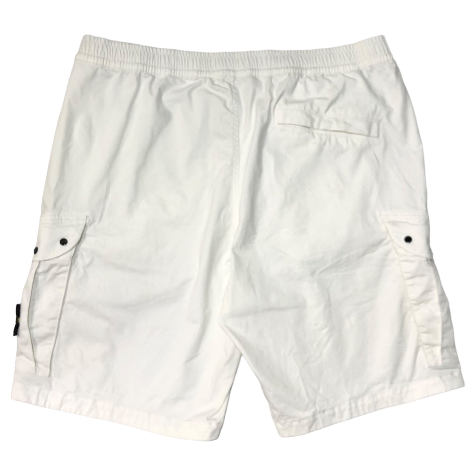 STONE ISLAND(ストーンアイランド) 21SS bermuda shorts OLD加工ブロークンツイル ストレッチコットンショーツ 7415L0904 W40 ホワイト ショート ハーフ パンツ