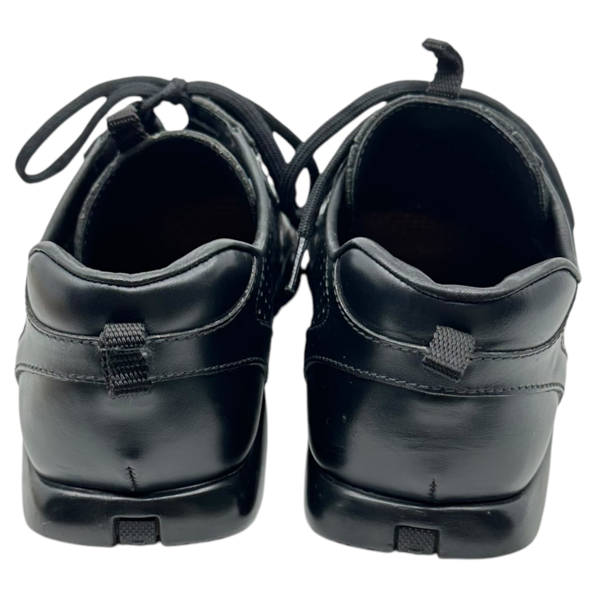 PRADA(プラダ) 00's Perforated leather square toe shoes パンチング レザー スクエア トゥ シューズ 7 1/2(26.5cm程度) ブラック スニーカー