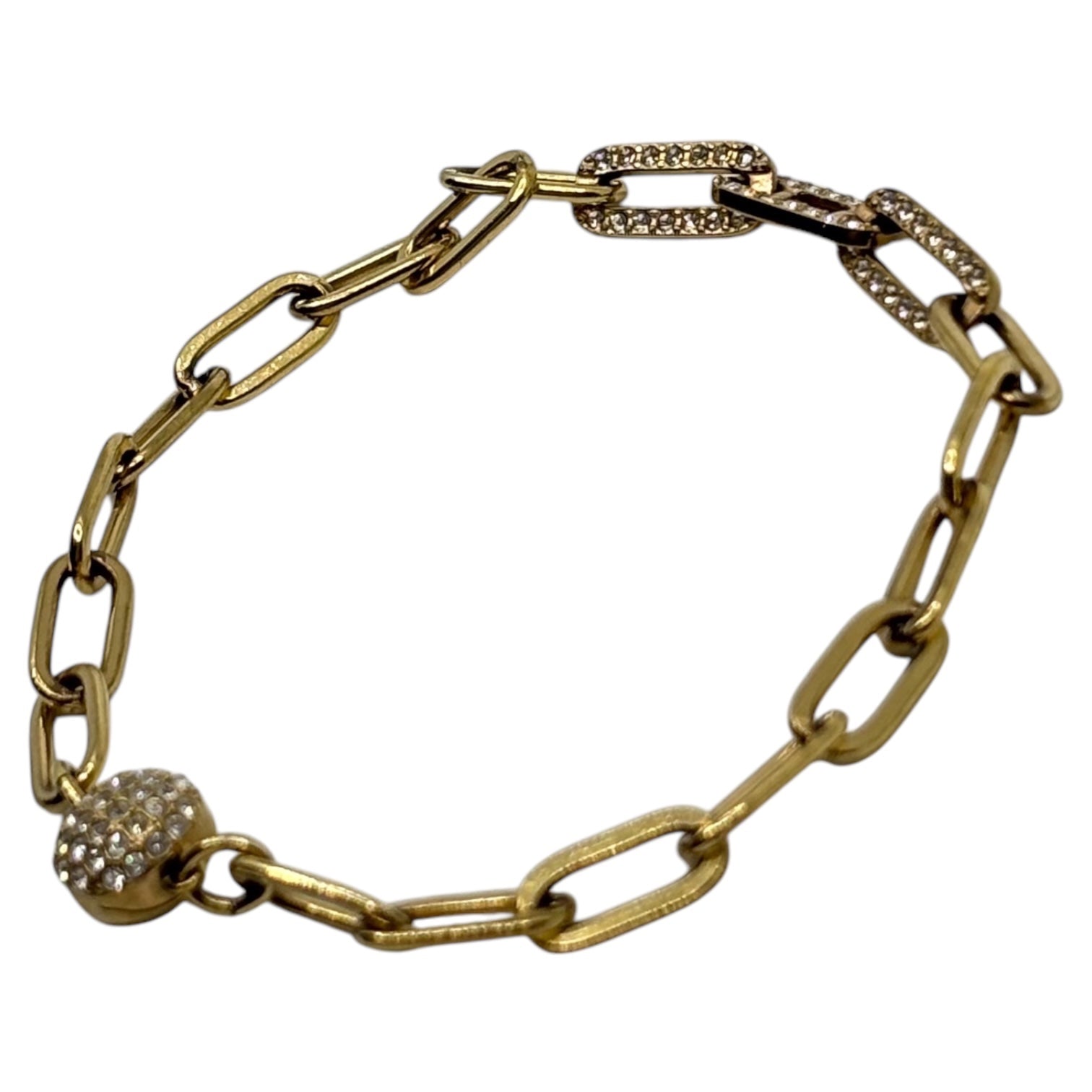 SWAROVSKI(スワロフスキー) Light Stone Chain Bracelet ライトストーン チェーン ブレスレット ゴールド