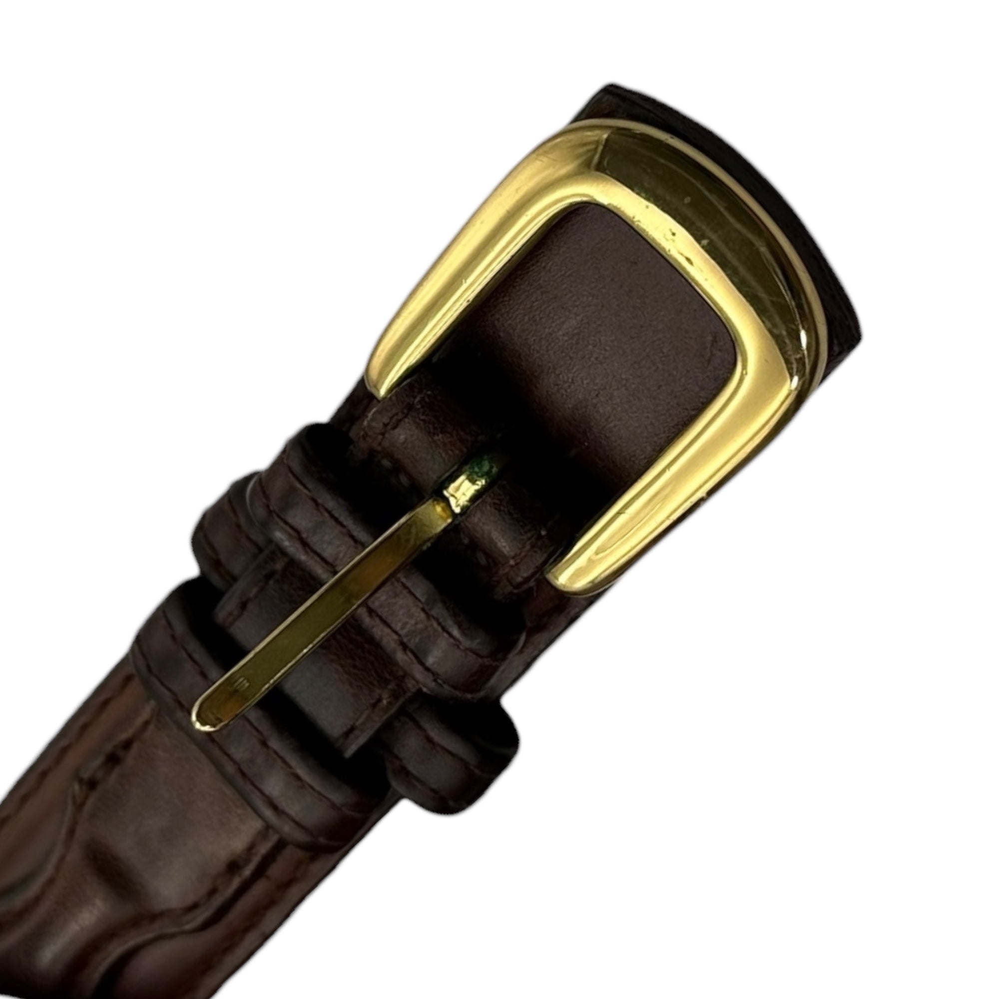 LANDS' END(ランズエンド) USA made Western Leather Belt ウエスタン レザー ベルト 32/80 ブラウン USA製