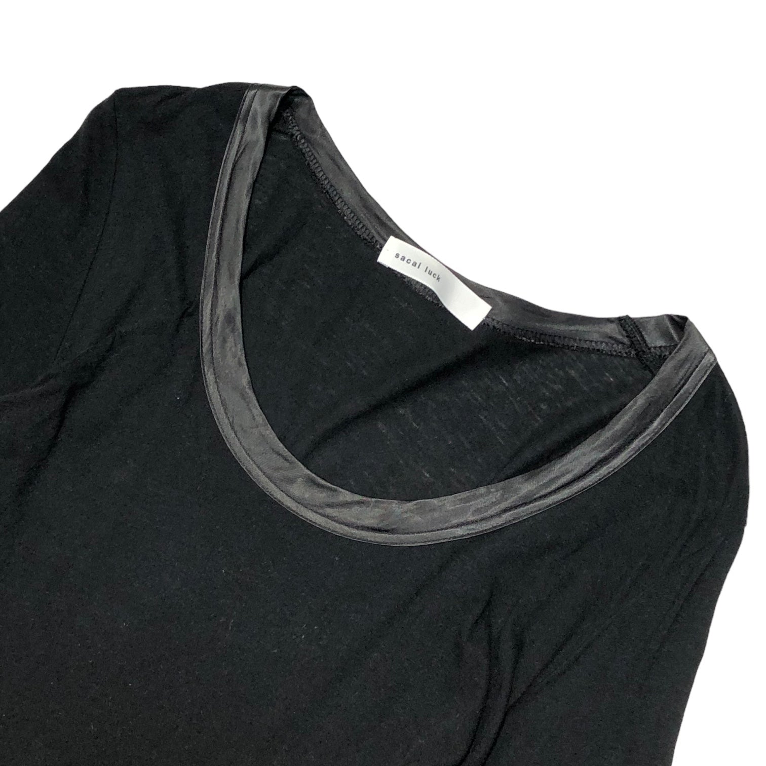 sacai luck(サカイラック) 12AW side lace up cut and sew サイドレースアップカットソー 12AWLU490 2(M) ブラック
