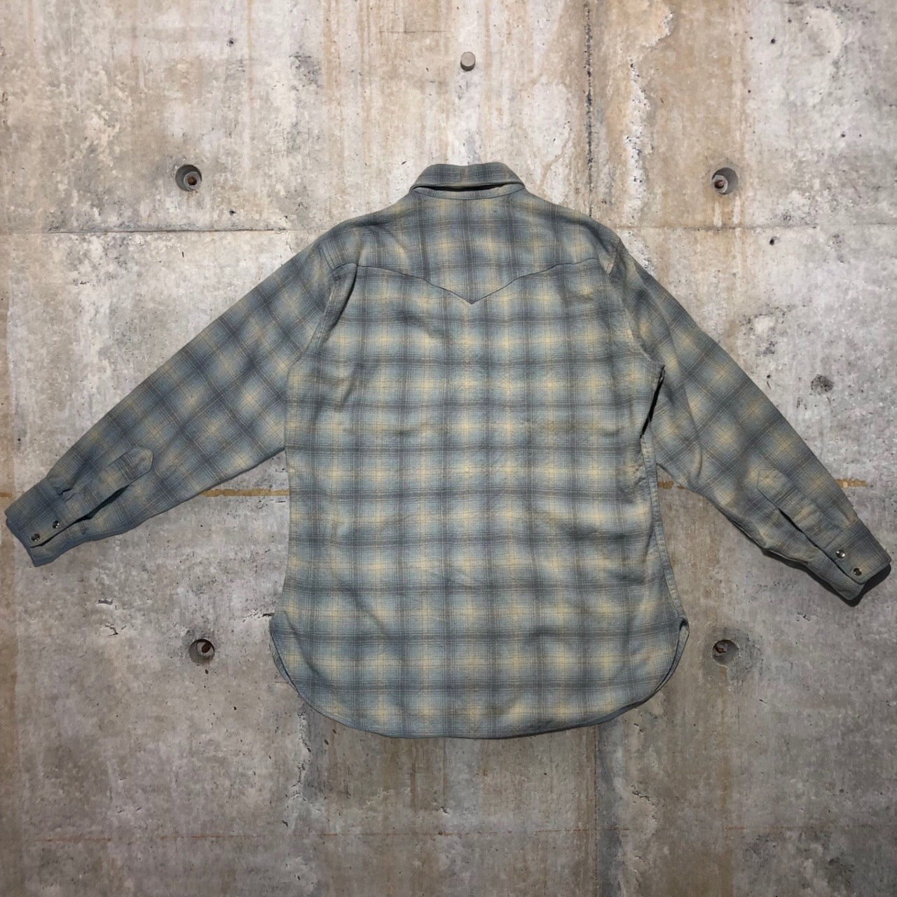 PENDLETON(ペンドルトン) 70'sウールチェックシャツ L ブルー