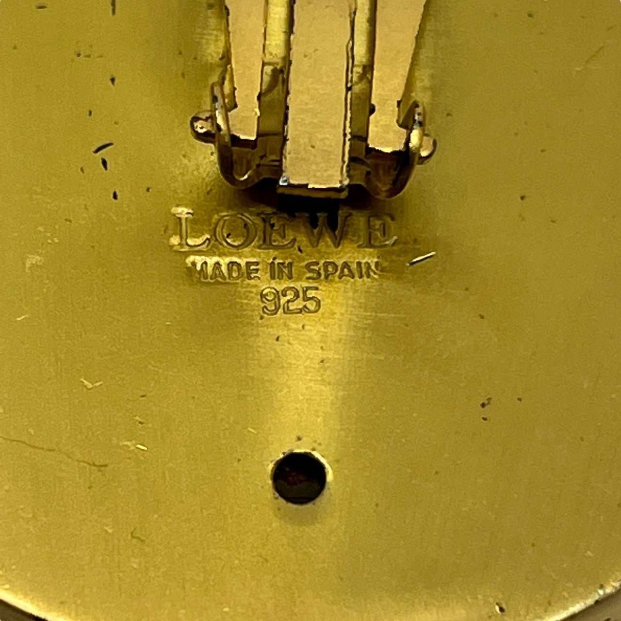 LOEWE(ロエベ) vintage circle gold earrings/ヴィンテージサークルゴールドイヤリング/丸/大ぶり ゴールド 刻印925