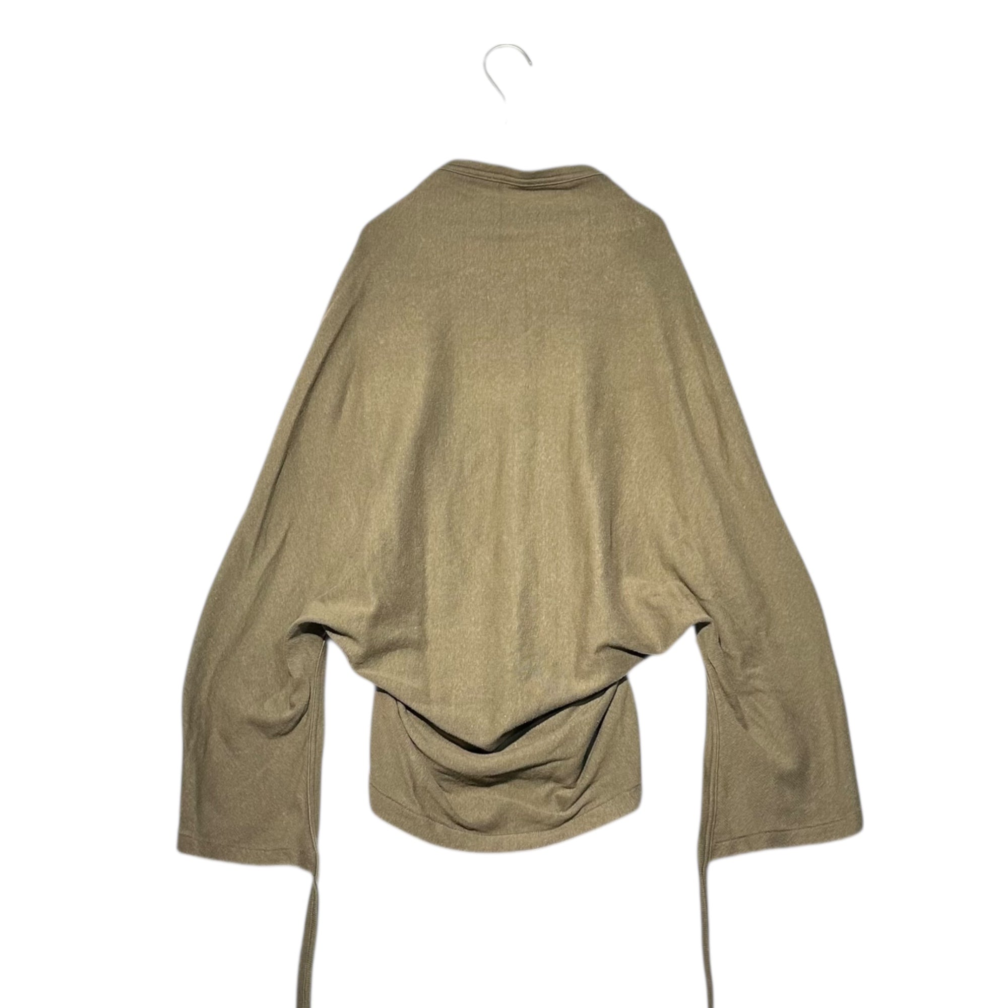 Y's(ワイズ) Kimono-style cotton knit cardigan 着物 スタイル コットン ニット カーディガン YX-T53-069 3(L程度) カーキ