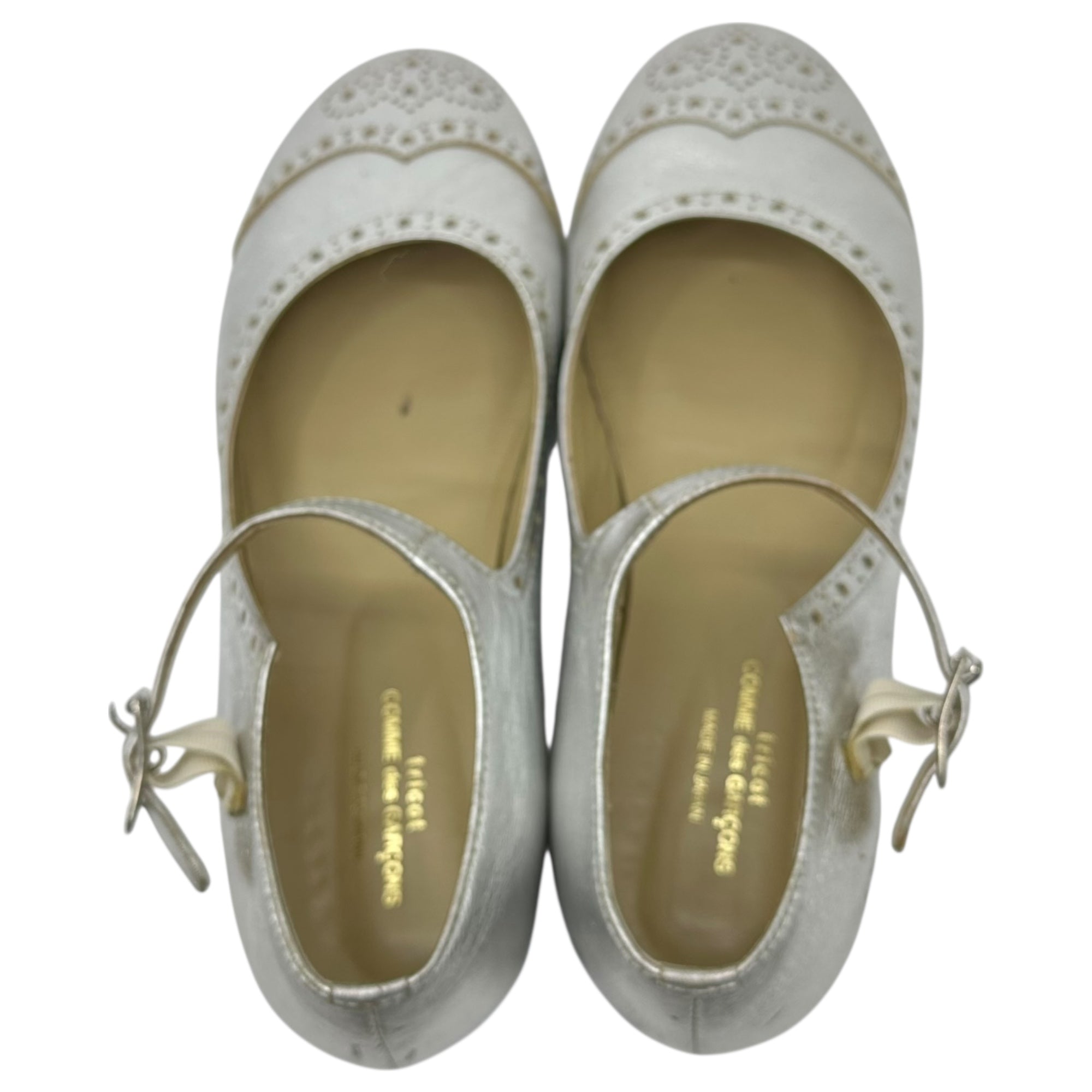 tricot COMME des GARCONS(トリココムデギャルソン) Wing Tip Leather Mary Jane ウィング チップ レザー メリージェーン 24.5cm シルバー