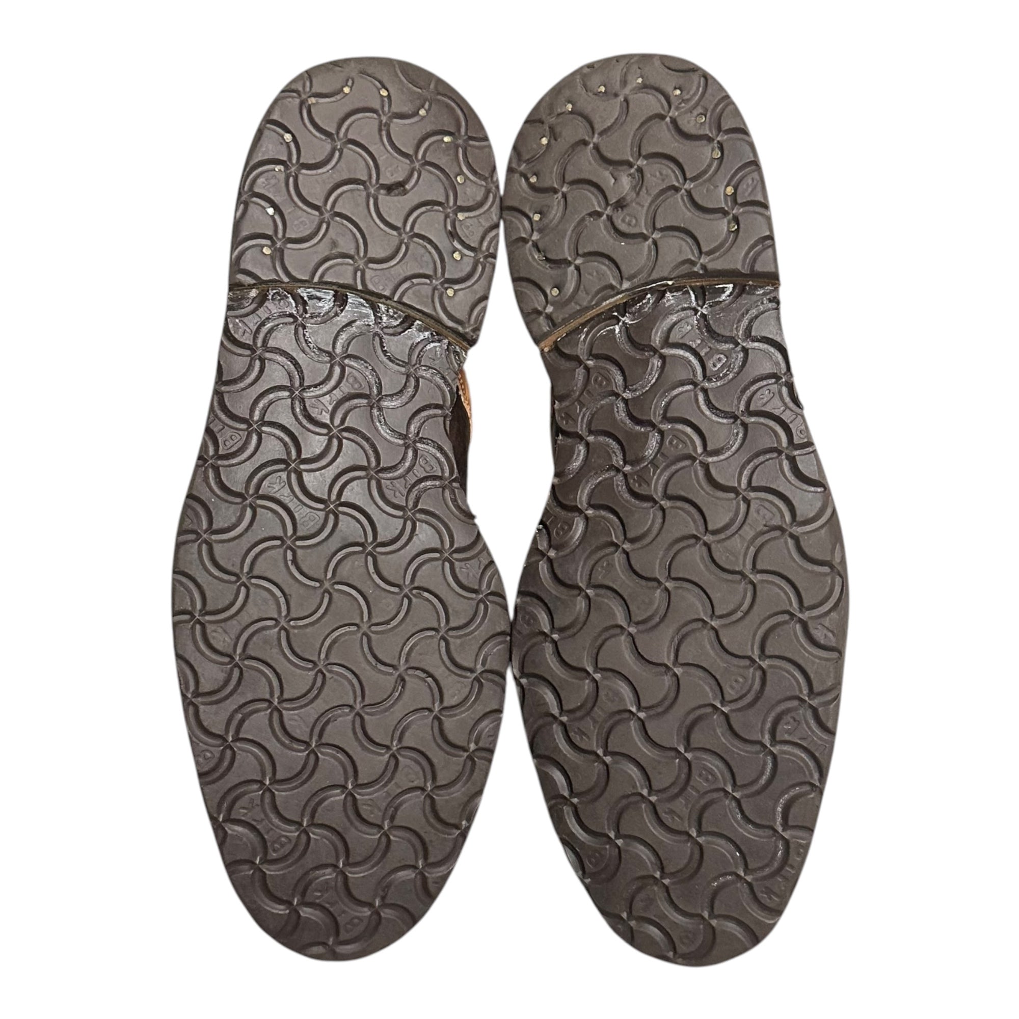 NUMBER (N)INE(ナンバーナイン) 2002AW Belt NOWHERE MAN Rabbit Fur Leather Shoes ラビットファー レザー レースレス シューズ ジョージ期 25cm ベージュ×ブラウン 革靴