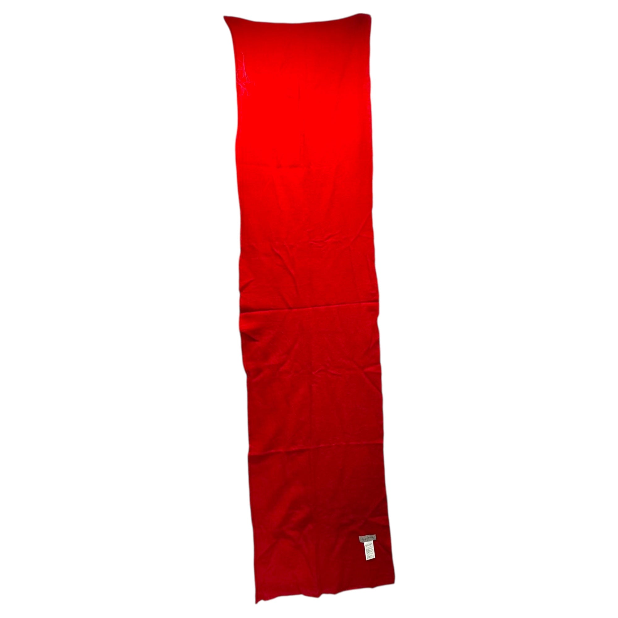 YOHJI YAMAMOTO(ヨウジヤマモト) Brand Logo Stitch Wool Stole ブランドロゴ ステッチ ウール ストール NZ-L03-164 レッド