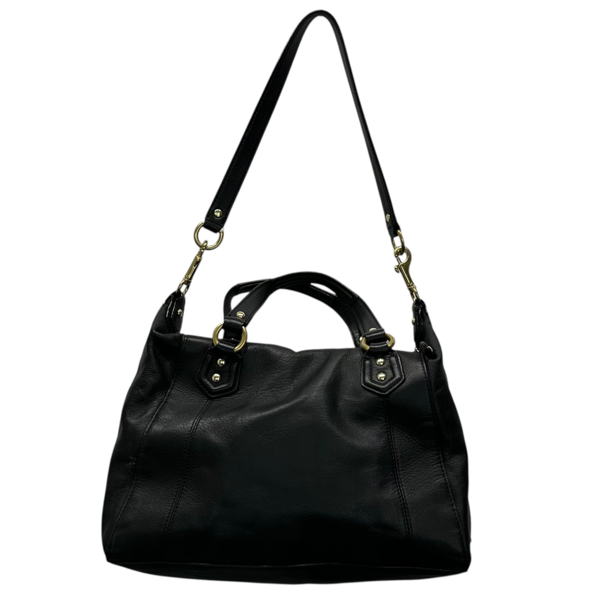 COACH(コーチ) Campbell Satchel Leather 2WAY Shoulder Bag キャンベル サッチェル レザー 2WAY ショルダー バッグ F24690 ブラック ハンド