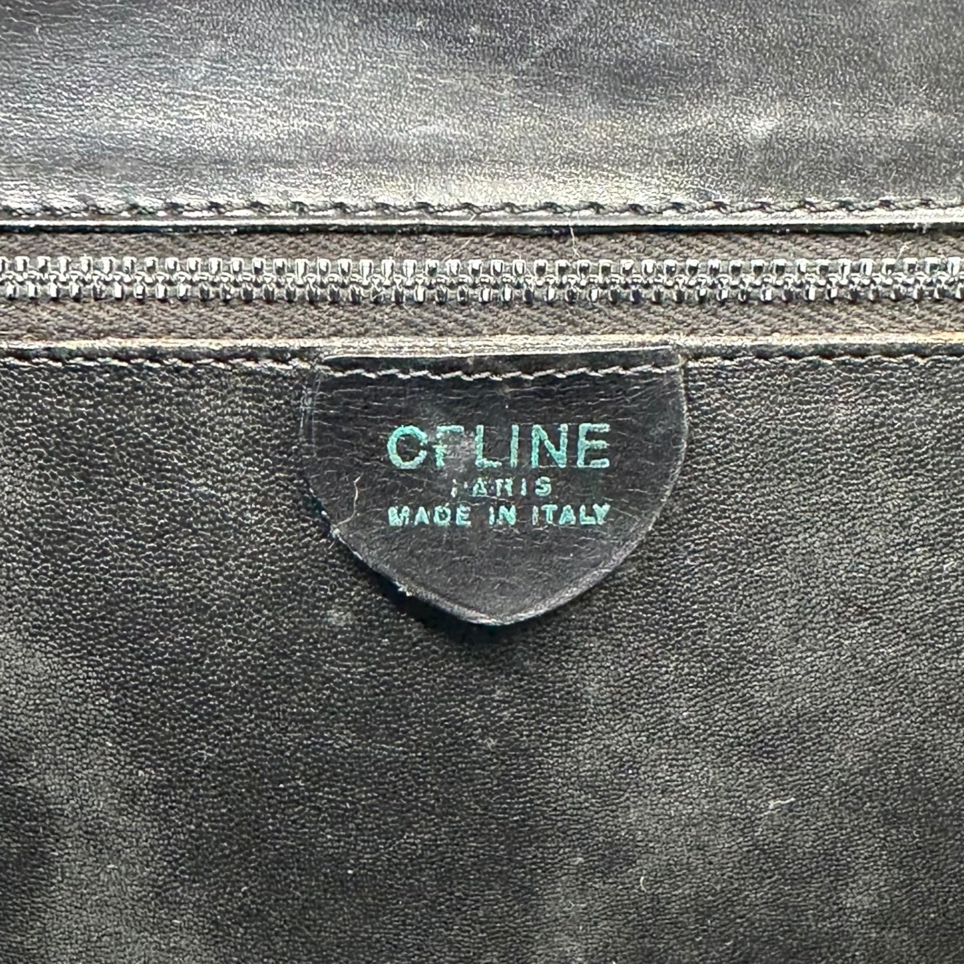 CELINE(セリーヌ) Vintage gold hardware leather handbag ヴィンテージ ゴールド 金具 レザー ハンド バッグ F01 ブラック OLD 金