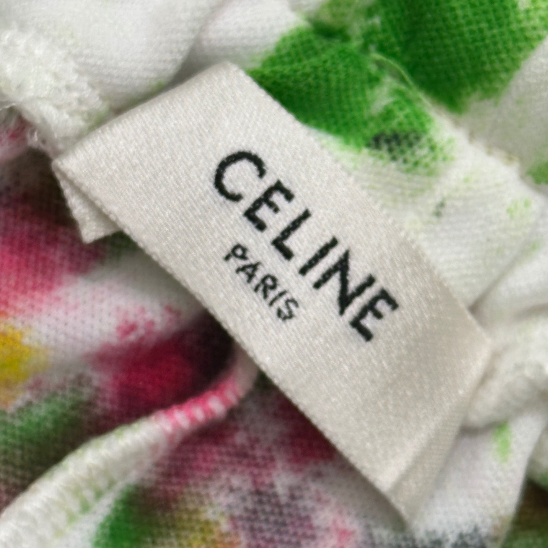 CELINE(セリーヌ) 22SS Wide-Leg Tie-Dye Paint Print Poly Shorts ワイドレッグ タイダイ ペンキ プリント ポリ ショーツ ハーフパンツ 2Z144383Q S マルチカラー エディスリマン Hedi Slimane COSMIC CRUISER