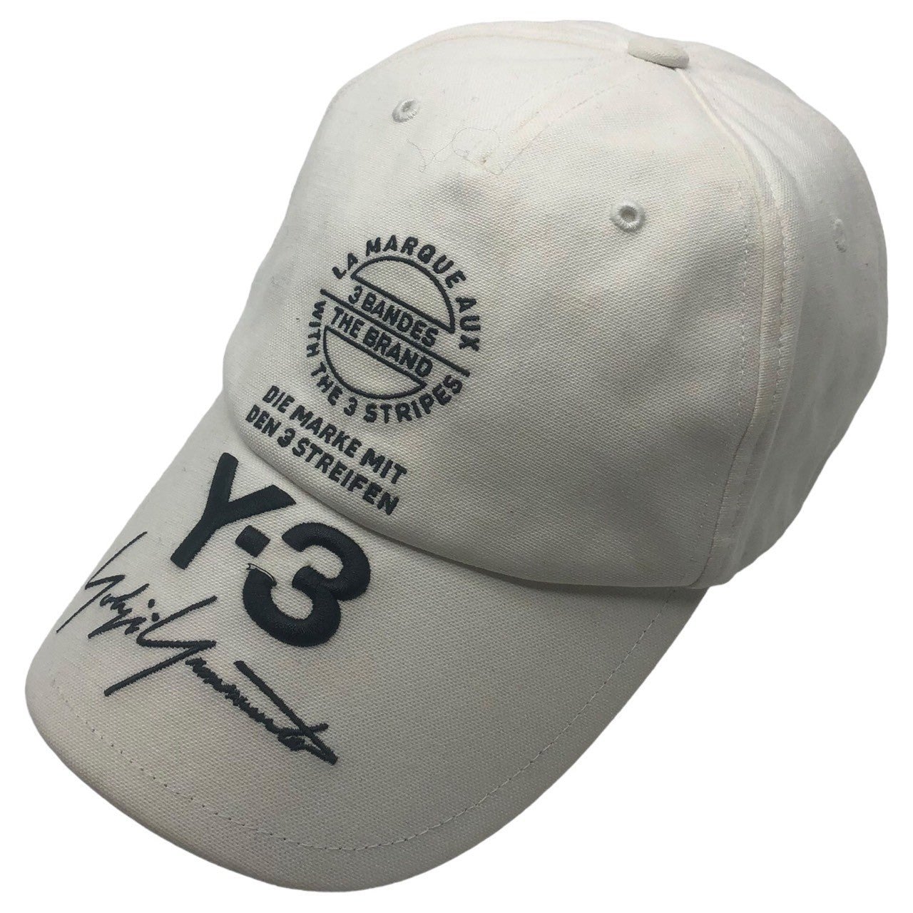 Y-3(ワイスリー) logo embroidery cap ロゴ 刺繍 キャップ CY3539 ホワイト