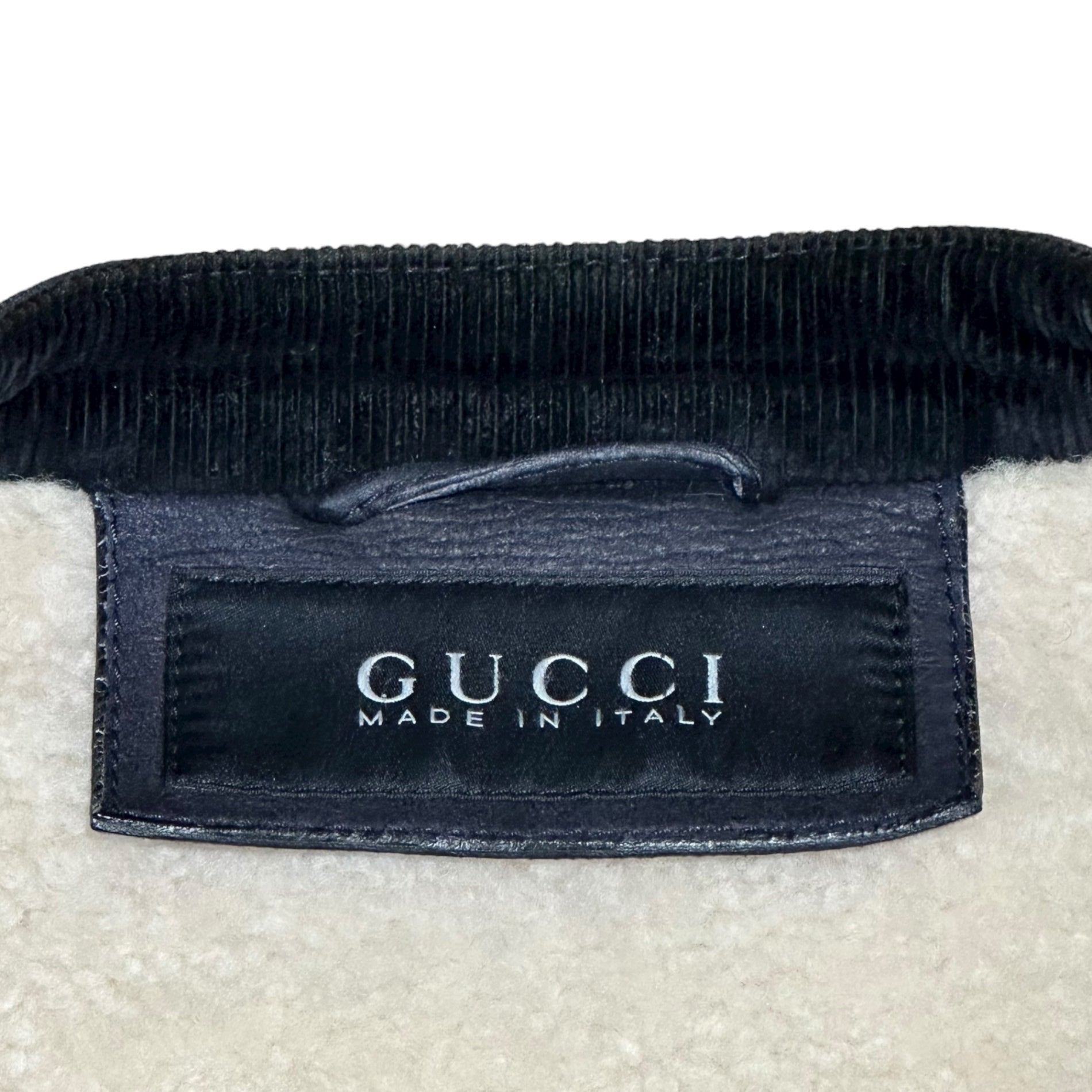 GUCCI(グッチ) Goatskin Mouton Biker Jacket 山羊革 ムートン バイカー ジャケット 354176 XS189 48(M程度) ブラック ライダース レザー