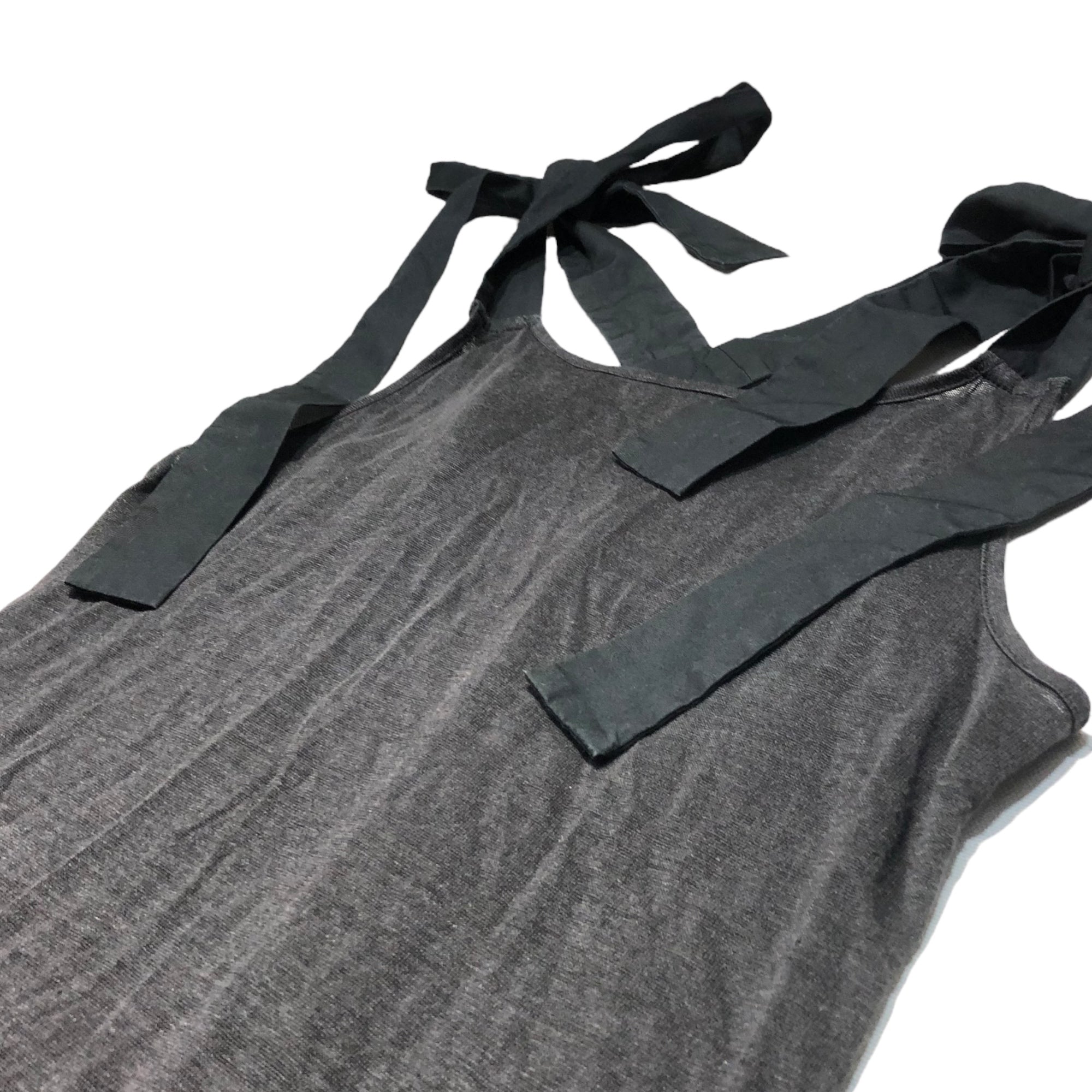 LIMI feu(リミフゥ) 15SS ホルターネック リネン ワンピース ドレス ノースリーブ サロペット キャミソール LU-T55-330 S グレー