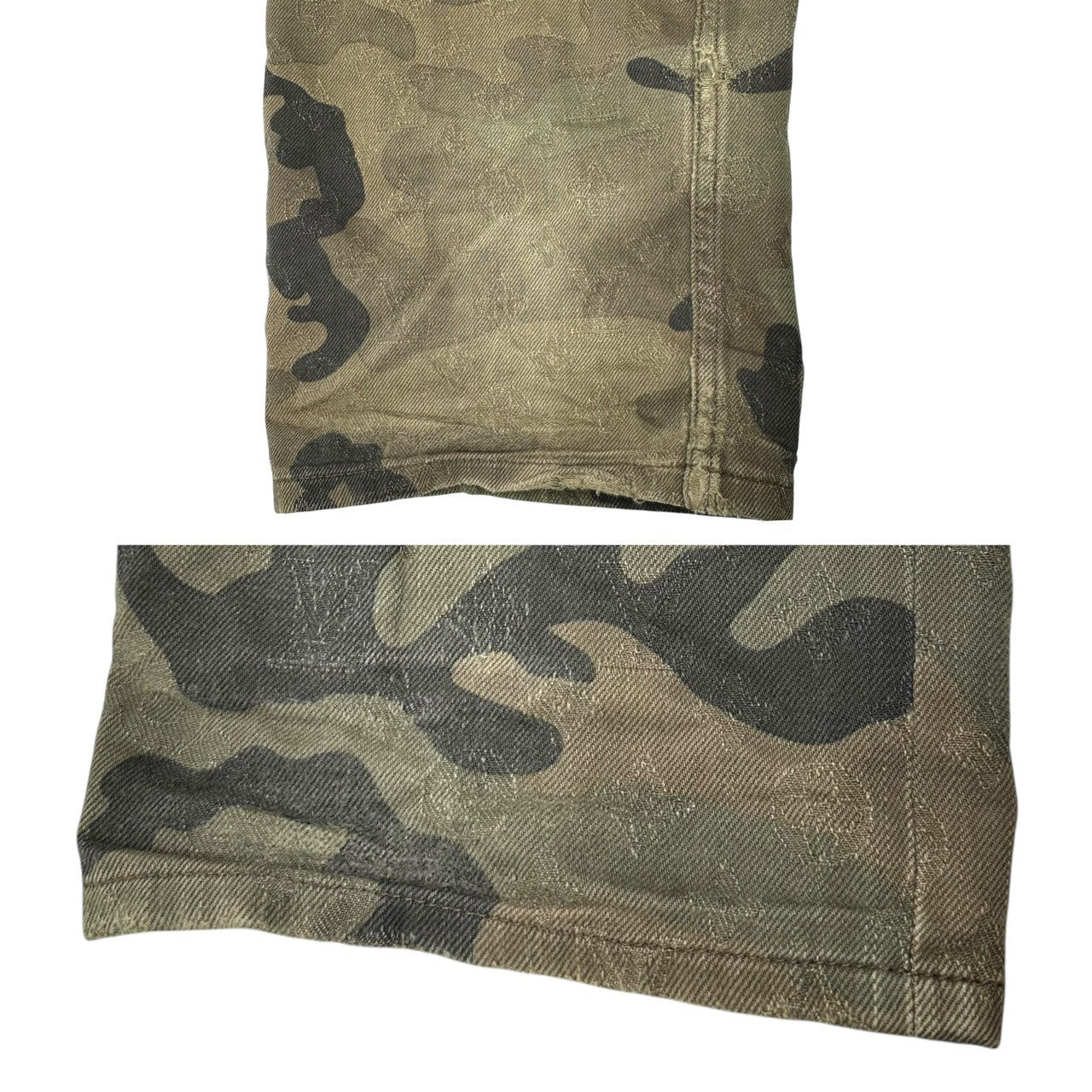 SUPREME × LOUIS VUITTON(シュプリーム×ルイヴィトン) 17AW Jacquard Denim 5-Pocket Jean Camo Pants ジャガード デニム 5ポケット カモ パンツ カーキ