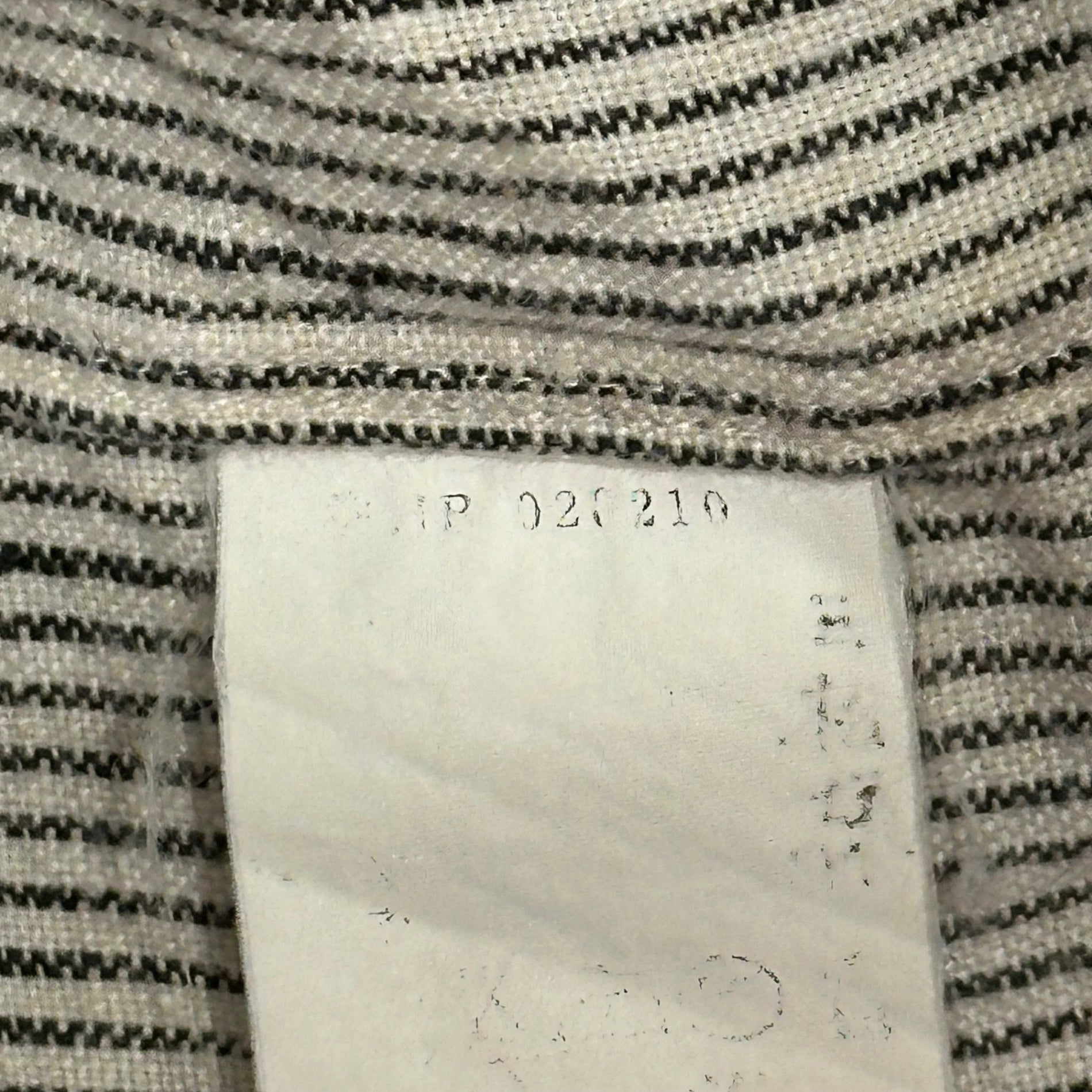 COMME des GARCONS HOMME(コムデギャルソンオム) 1980's Double-button Open-collar Oversized S/S Shirt 1980年代 2連 ボタン 開襟 オーバーサイズ シャツ FREE アイボリー×ネイビー AD表記無 川久保玲 本人期 稀少 ヴィンテージ ストライプ