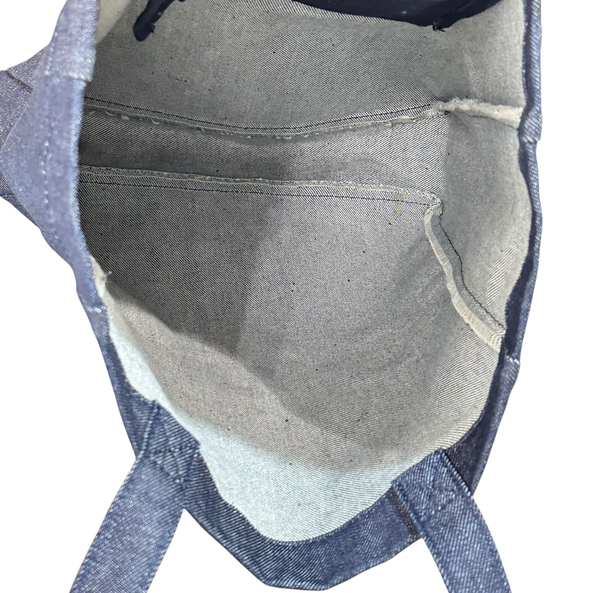 A.P.C.(アーペーセー) Inverted A logo denim tote bag 逆さ A ロゴ デニム トート バッグ インディゴ×ホワイト