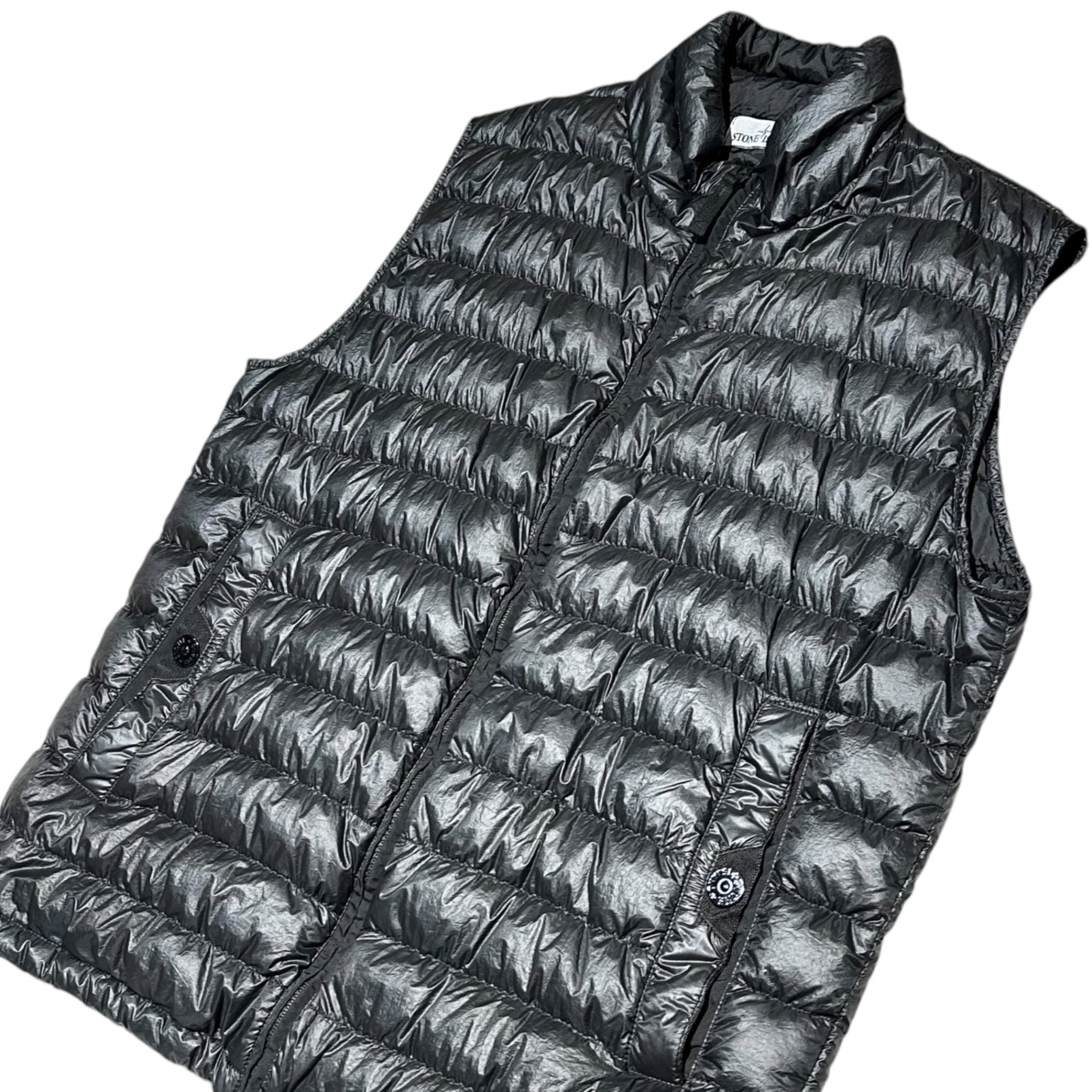 STONE ISLAND(ストーンアイランド) 16SS Garment Dyed Down Gilet ガーメント ダイ ダウン ベスト 6415G0124 Xl ブラック ジレ