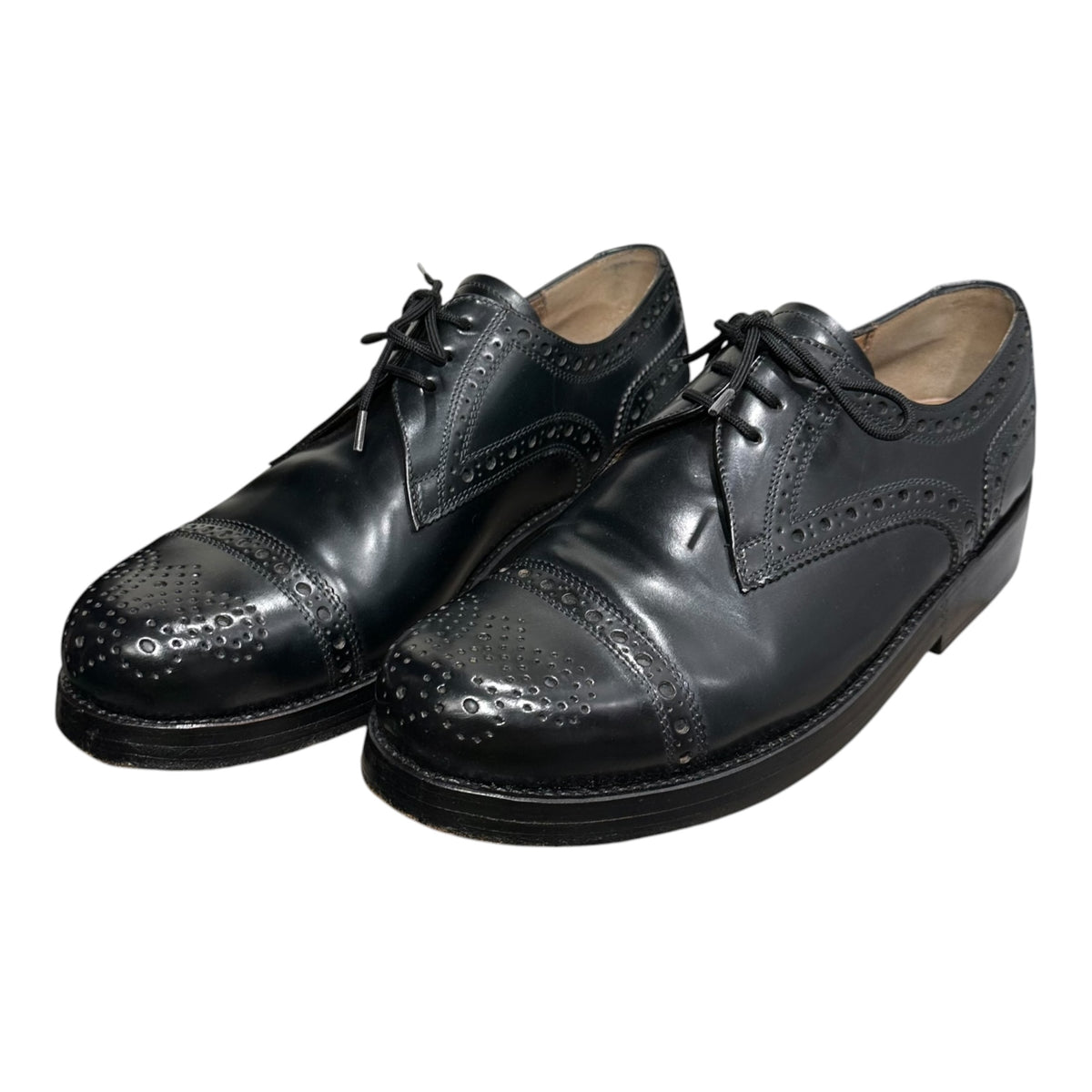 HEINRICH DINKELACKER(ハインリッヒディンケラッカー) Rio Captoe Derby - Shell Cordovan リオ キャップトゥ ダービー シューズ コードバン 3032 4318 7 ネイビー 革靴 レザー メダリオン