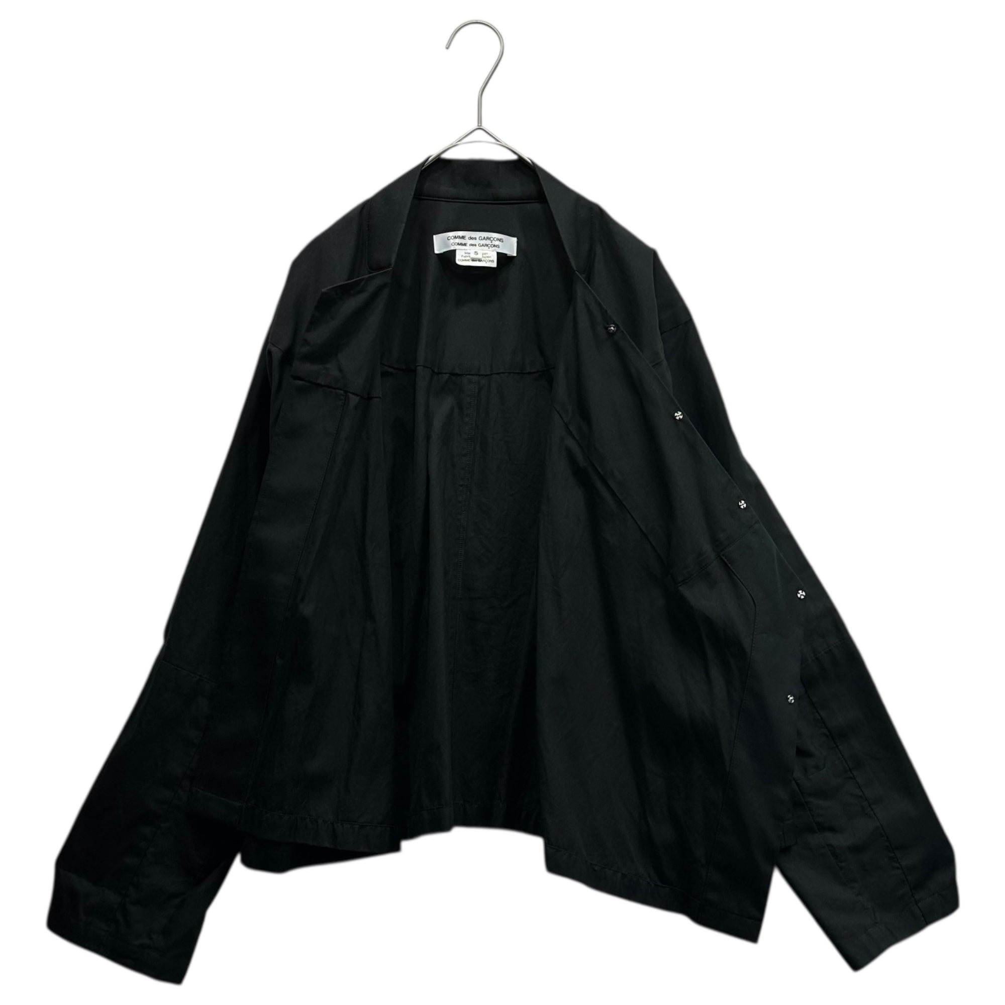 COMME des GARCONS COMME des GARCONS(コムデギャルソンコムデギャルソン) 21AW Cotton Asymmetrical Snap Button Blouse コットン アシンメトリー スナップボタン ブラウス RH-B022 S ブラック AD2021