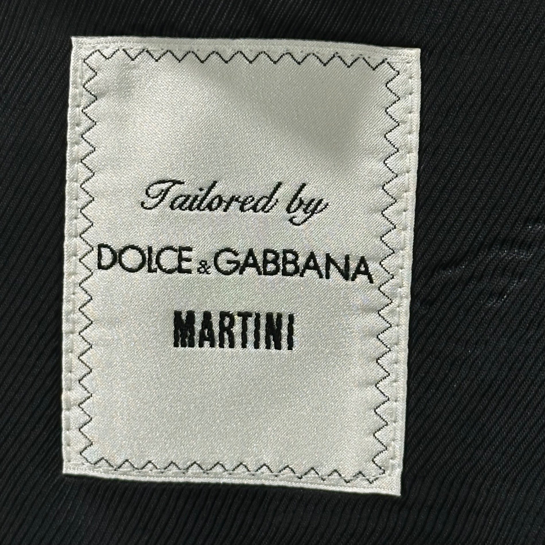 DOLCE&GABBANA(ドルチェ&ガッバーナドルガバ) MARTINI WOOL 100% 2B Tailored Jacket マルティーニ テーラード ジャケット G1UGMT 44(XS程度) ブラック