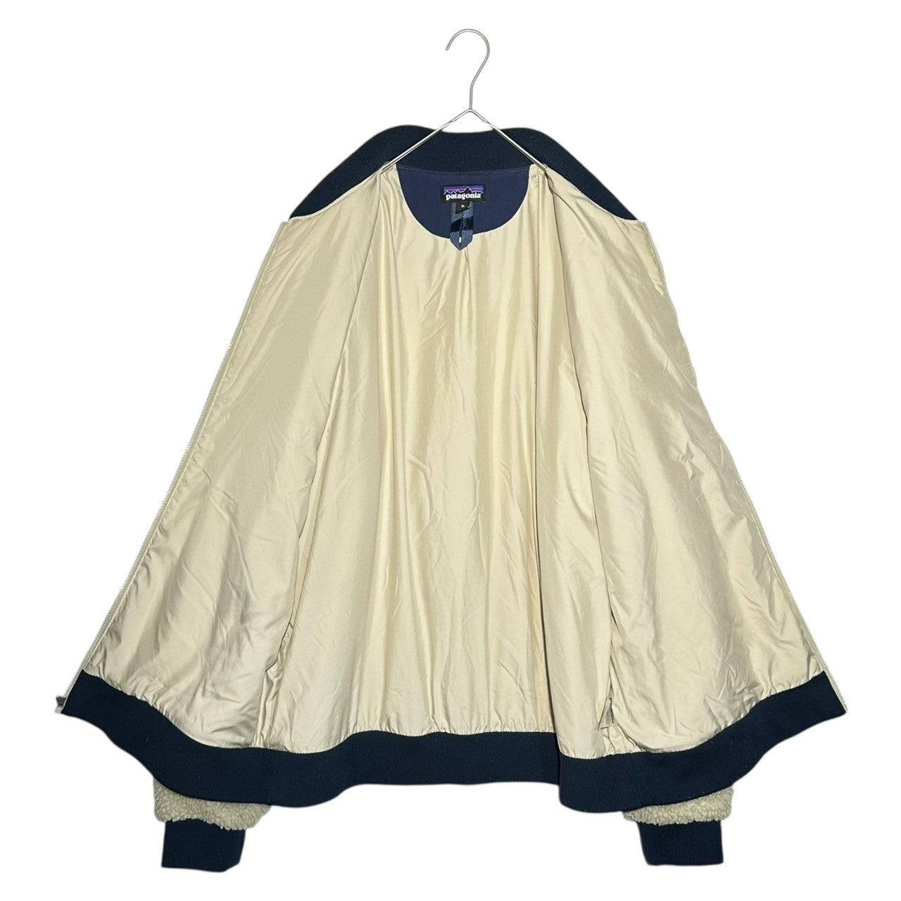 Patagonia(パタゴニア) Retro-X Bomber Jacket レトロX ボンバー ジャケット STY22830 XL アイボリー×ネイビー フリース ブルゾン
