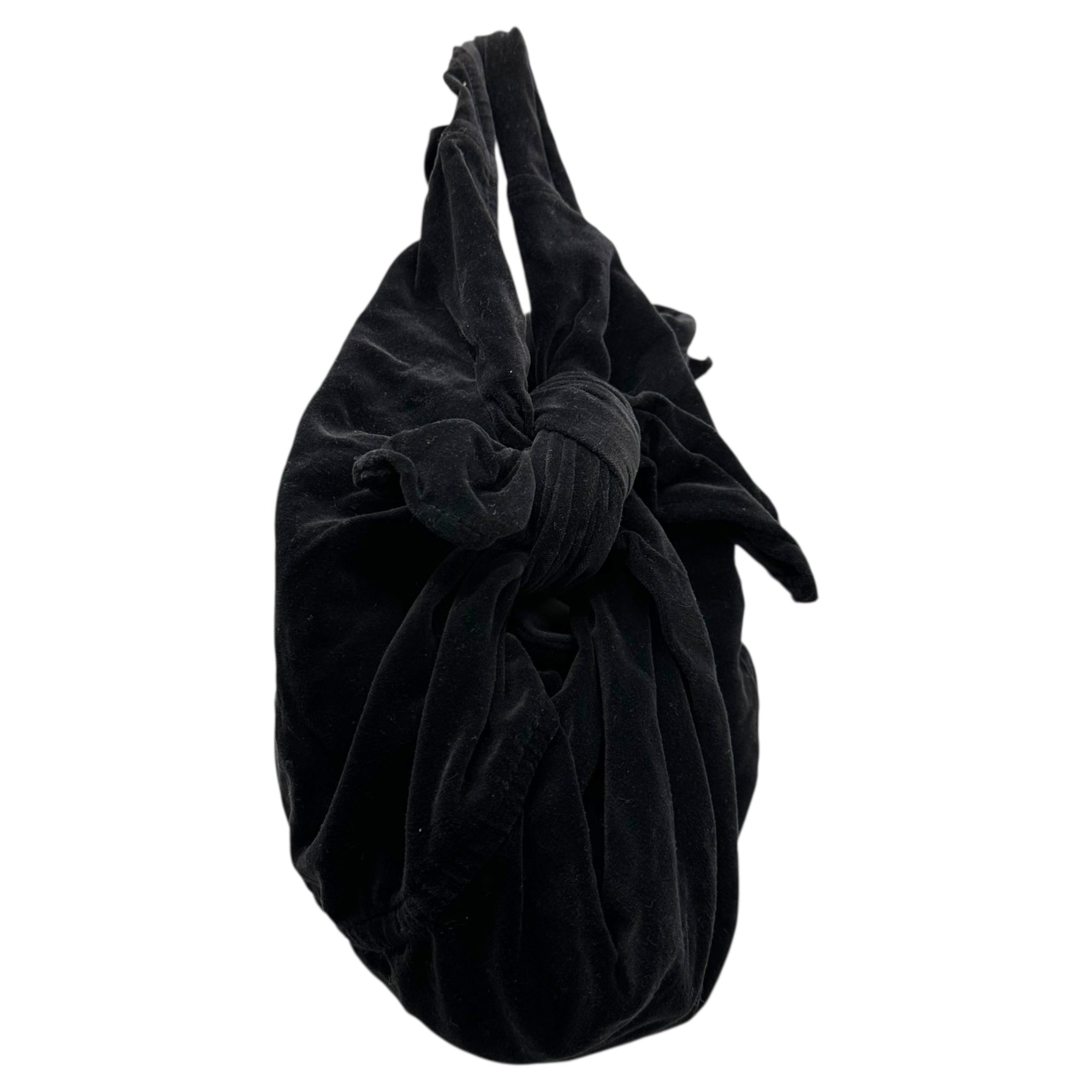 COMME des GARCONS COMME des GARCONS(コムデギャルソンコムデギャルソン) 04AW Cotton Velour Ribbon Handbag コットン ベロア リボン ハンド バッグ W6SC03 ブラック