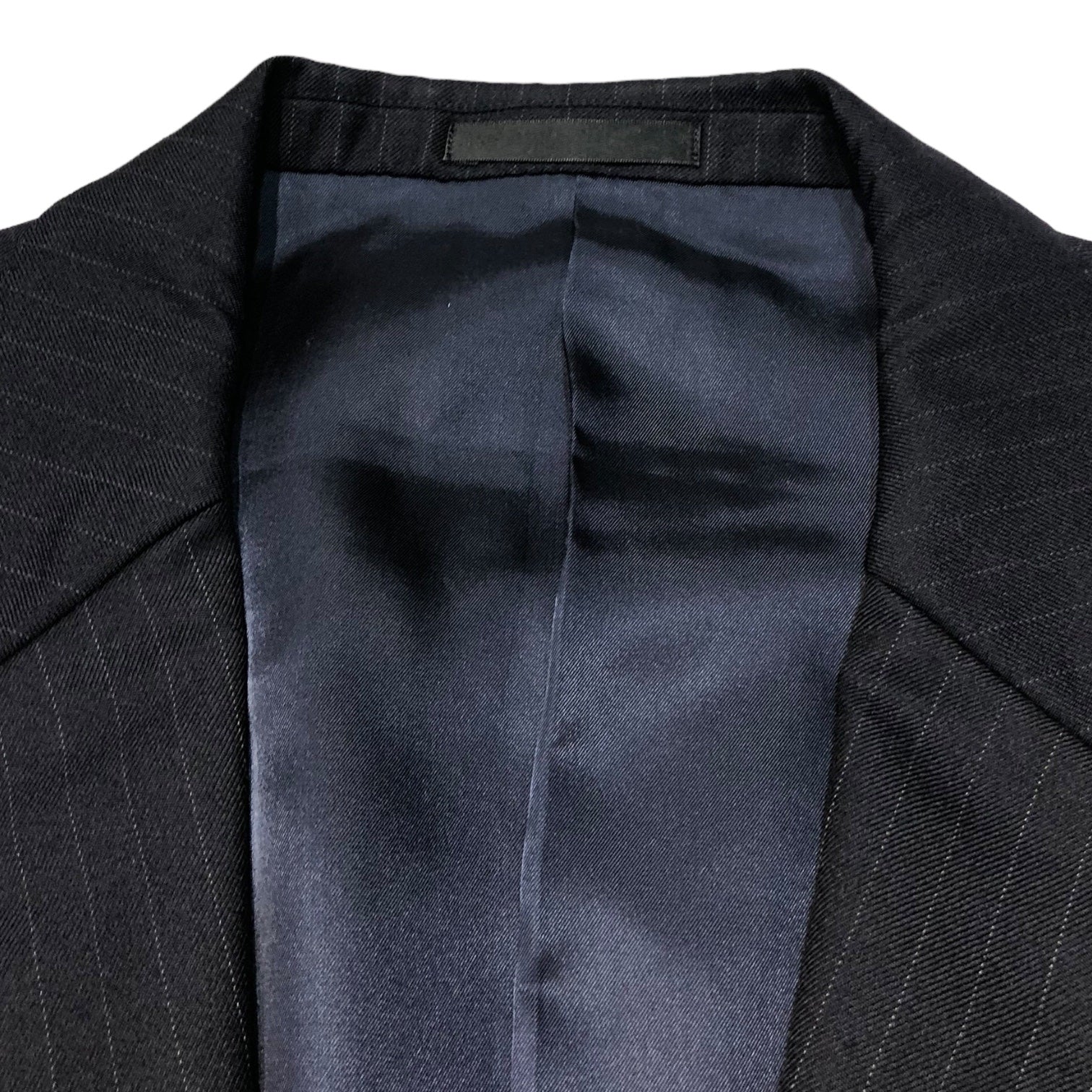 Burberrys(バーバリーズ) 80’s~90's ストライプ 2B テーラード ジャケット A5 ネイビー ヴィンテージ ネーム刺繍有